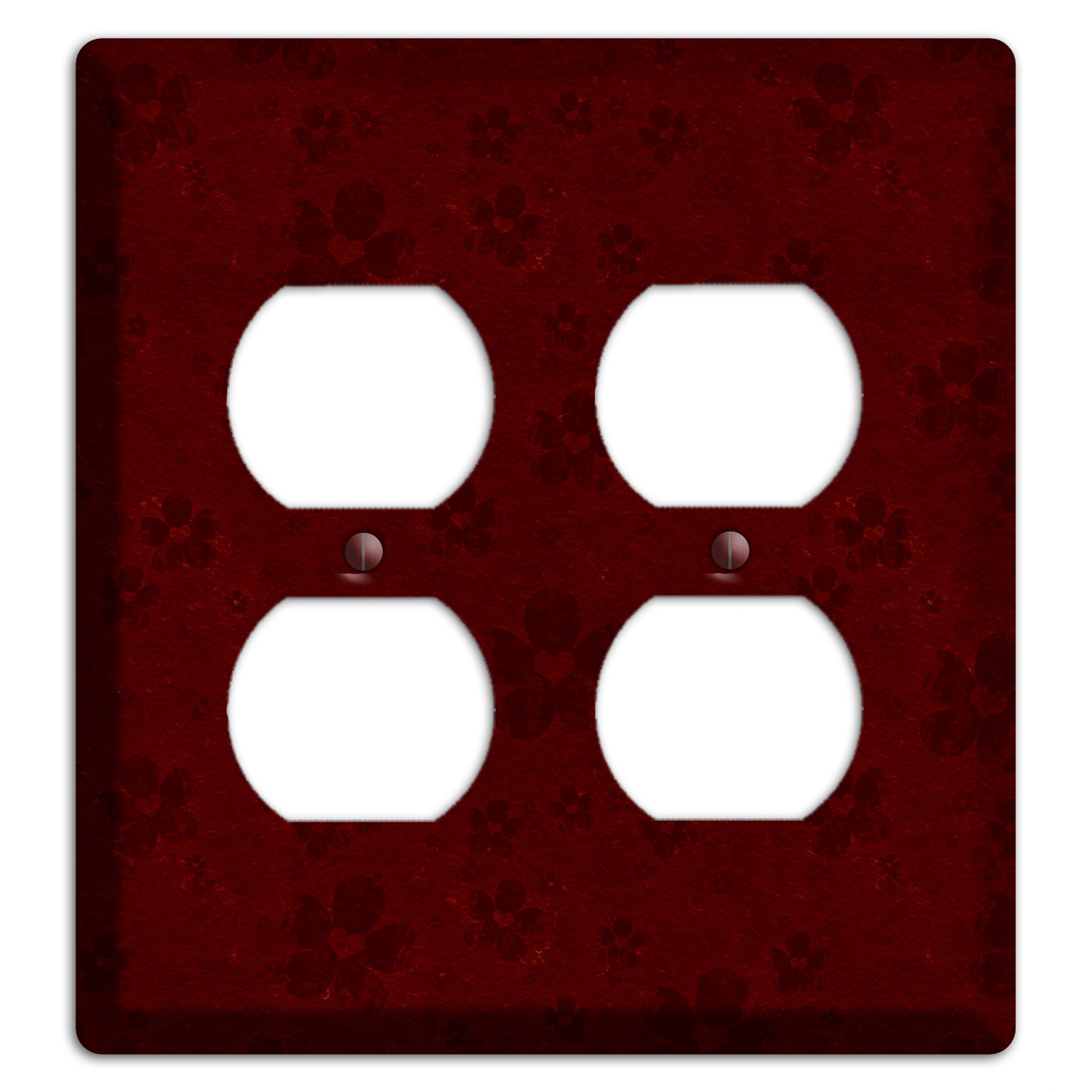 Maroon Grunge Suzani 2 2 Duplex Wallplate