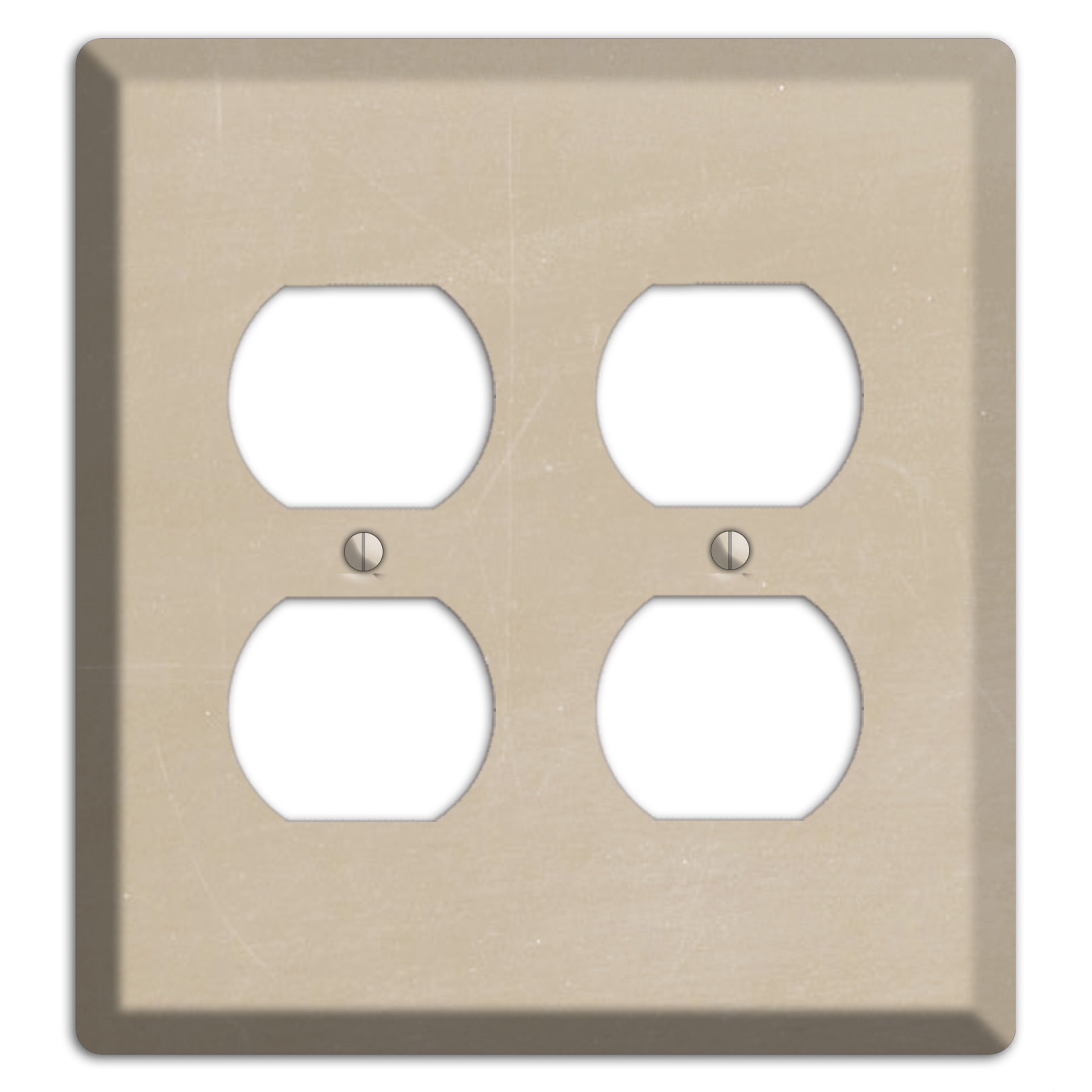 Chalk Tan 2 Duplex Wallplate