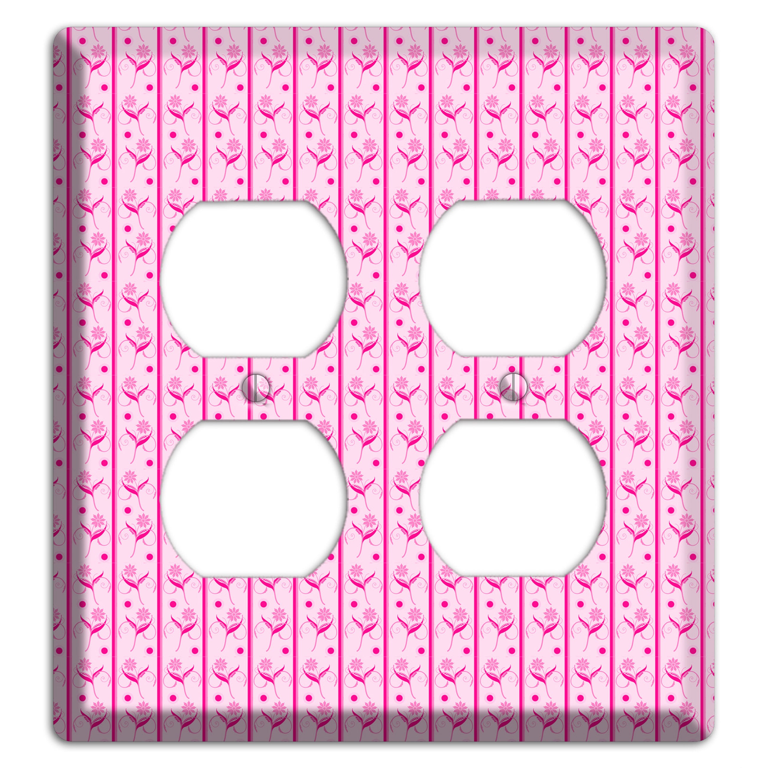 Pink Small Floral Pattern 2 Duplex Wallplate