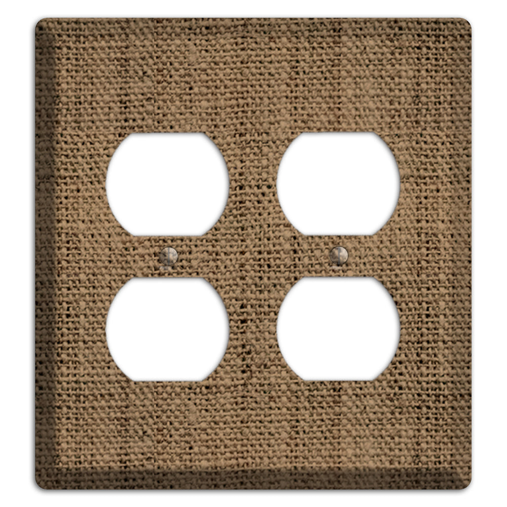 Shadow Burlap 2 Duplex Wallplate