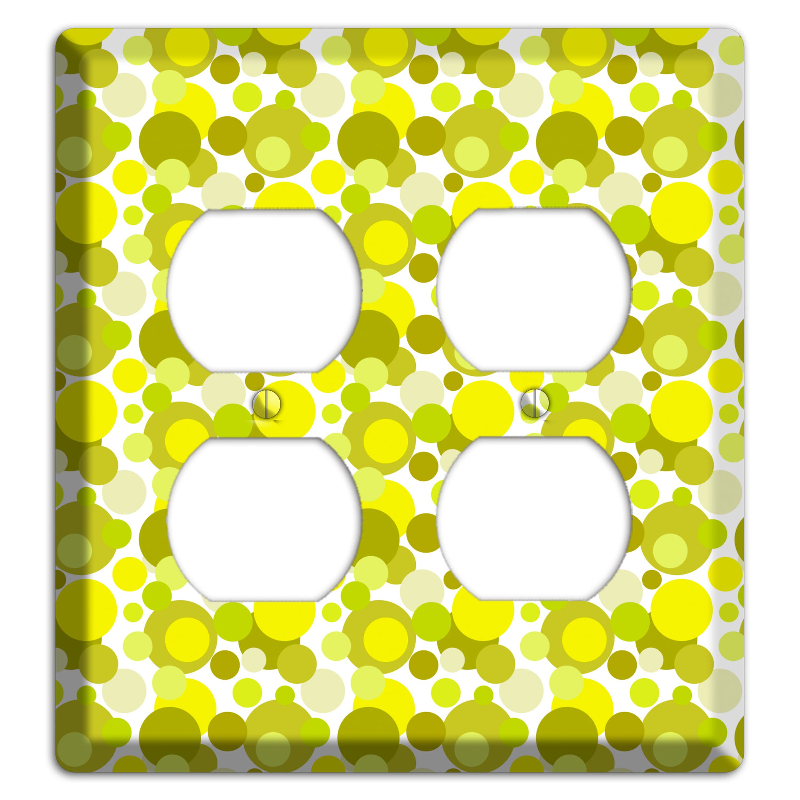 Multi Olive Bubble Dots 2 Duplex Wallplate