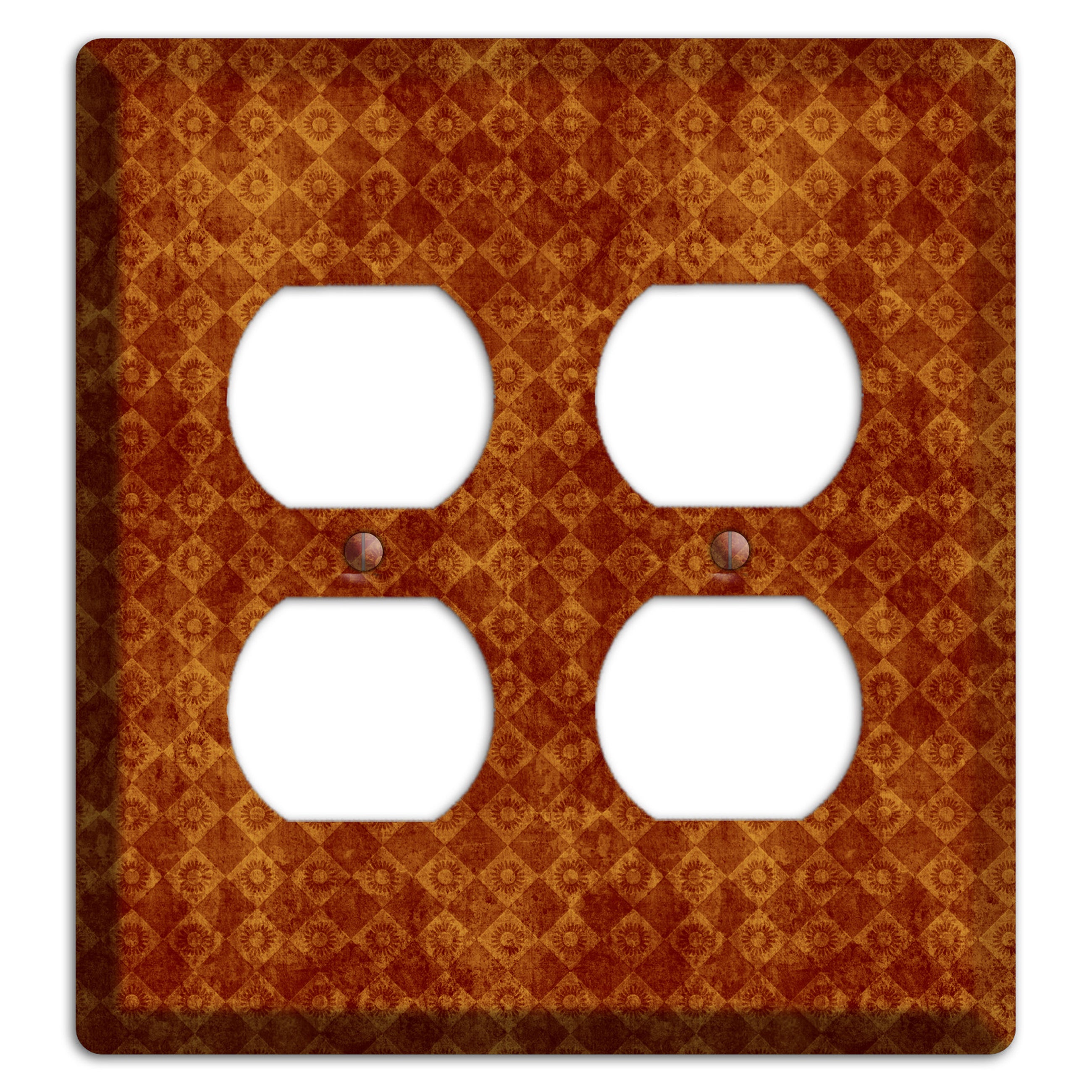 Maroon Diamond Circles 2 Duplex Wallplate
