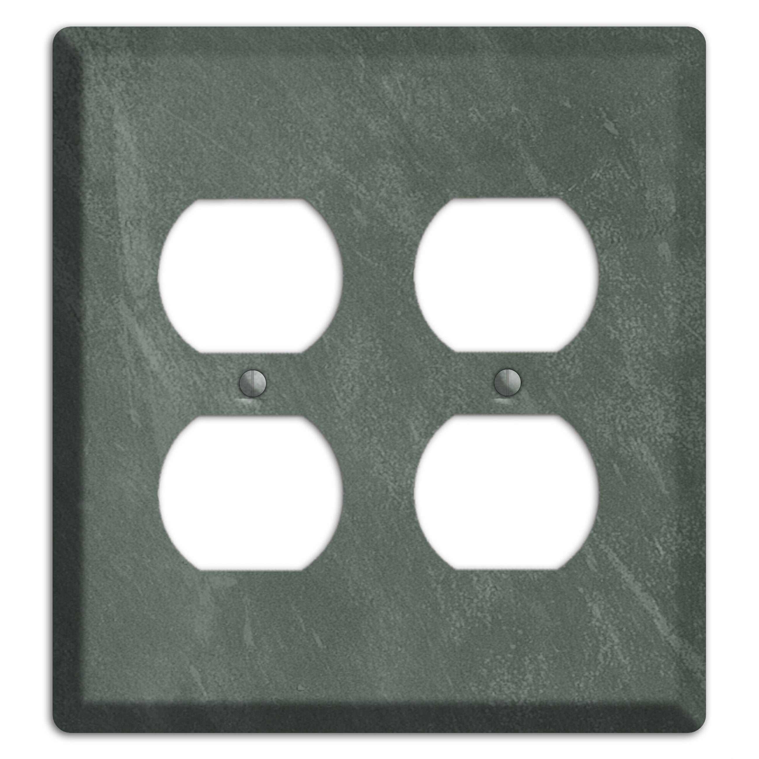 Chalk Dark Green 2 Duplex Wallplate