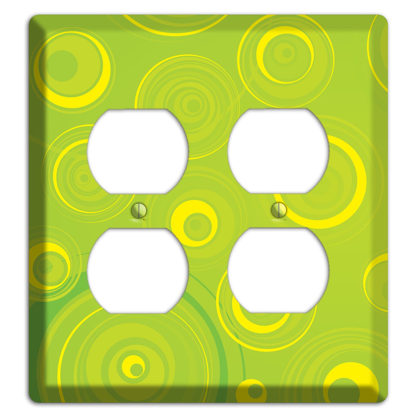 Green-yellow Circles 2 Duplex Wallplate
