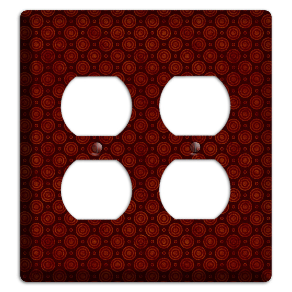 Maroon Circles 2 2 Duplex Wallplate