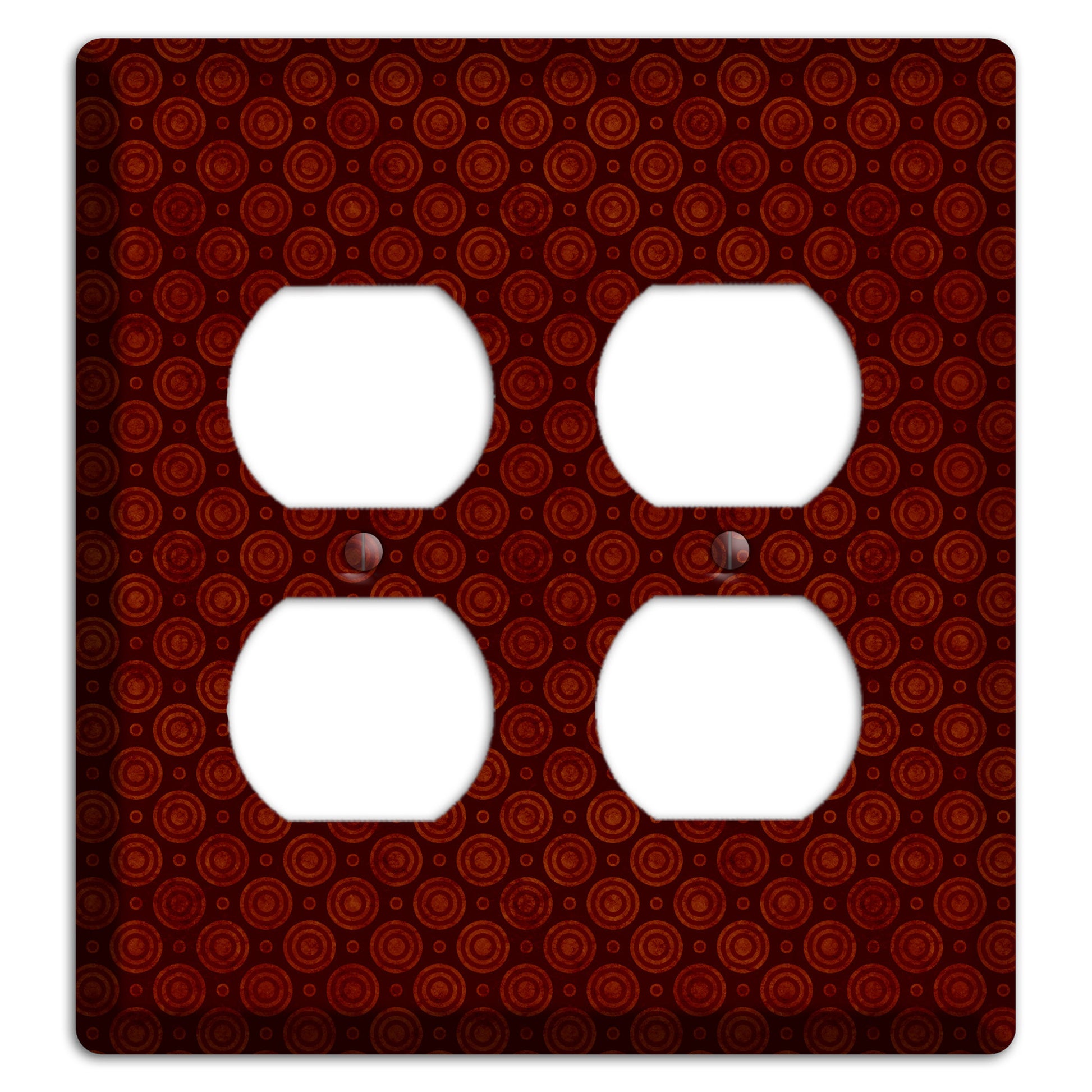 Maroon Circles 2 2 Duplex Wallplate