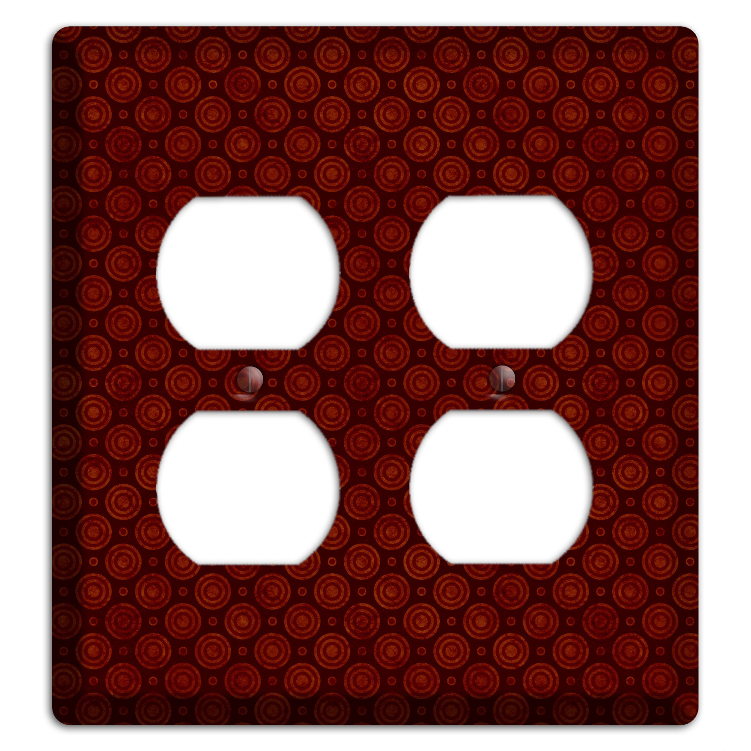 Maroon Circles 2 2 Duplex Wallplate