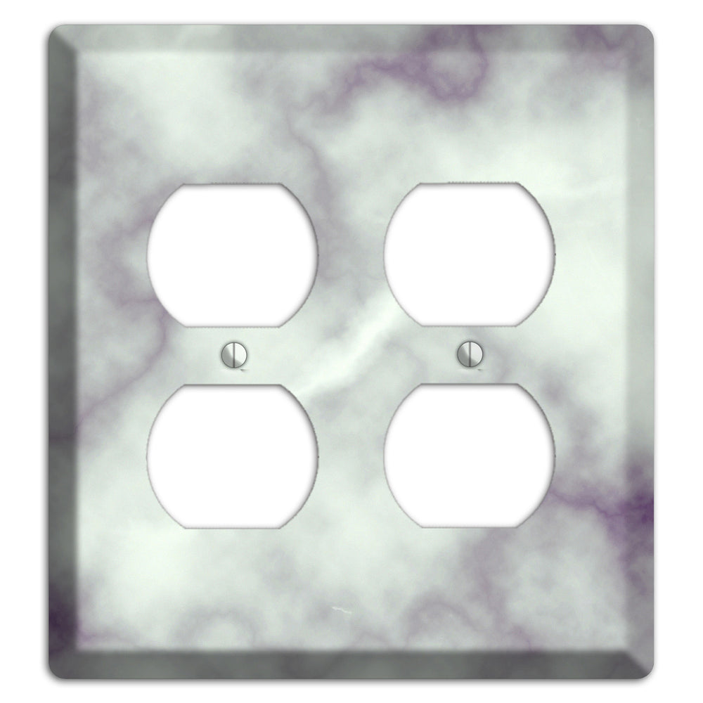 Gray Nurse Marble 2 Duplex Wallplate