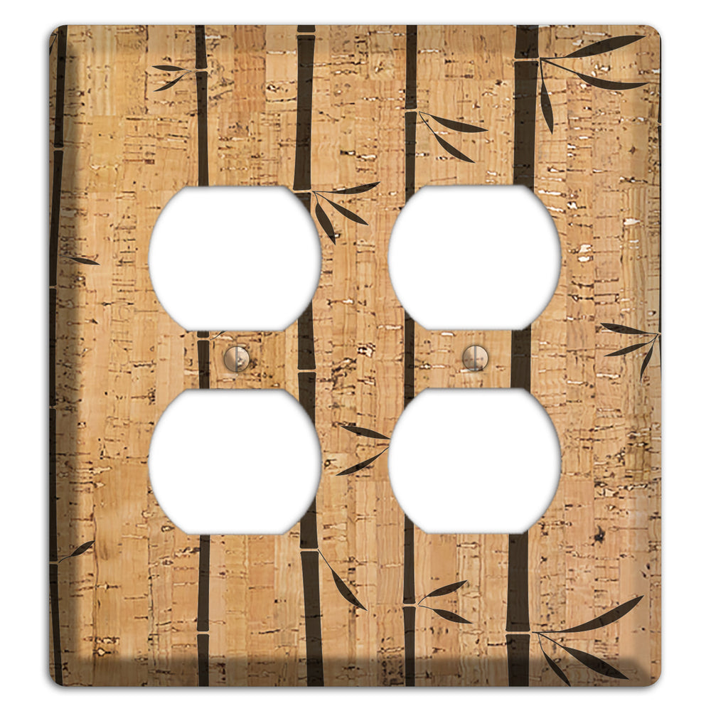 Bamboo Cork 2 Duplex Wallplate