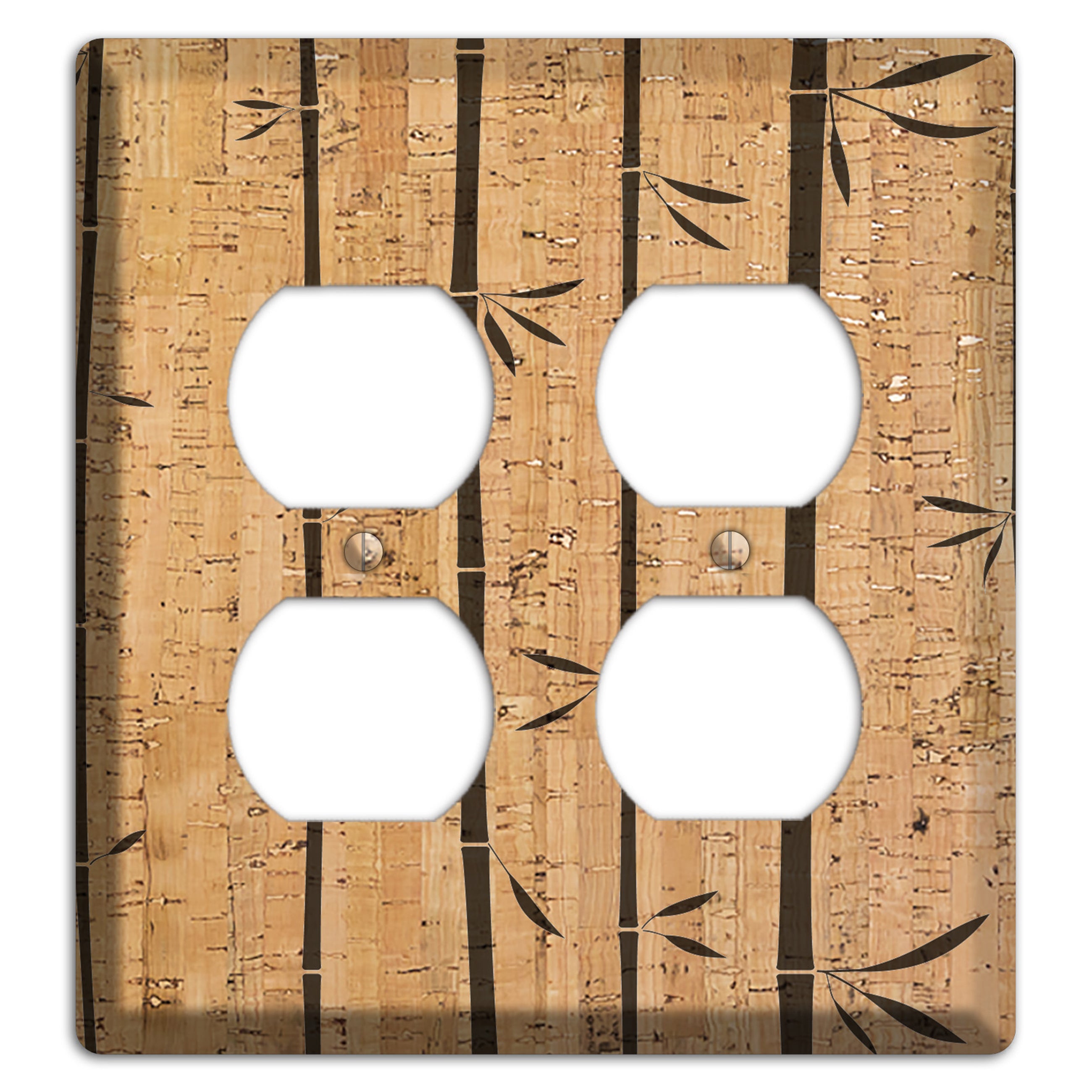 Bamboo Cork 2 Duplex Wallplate