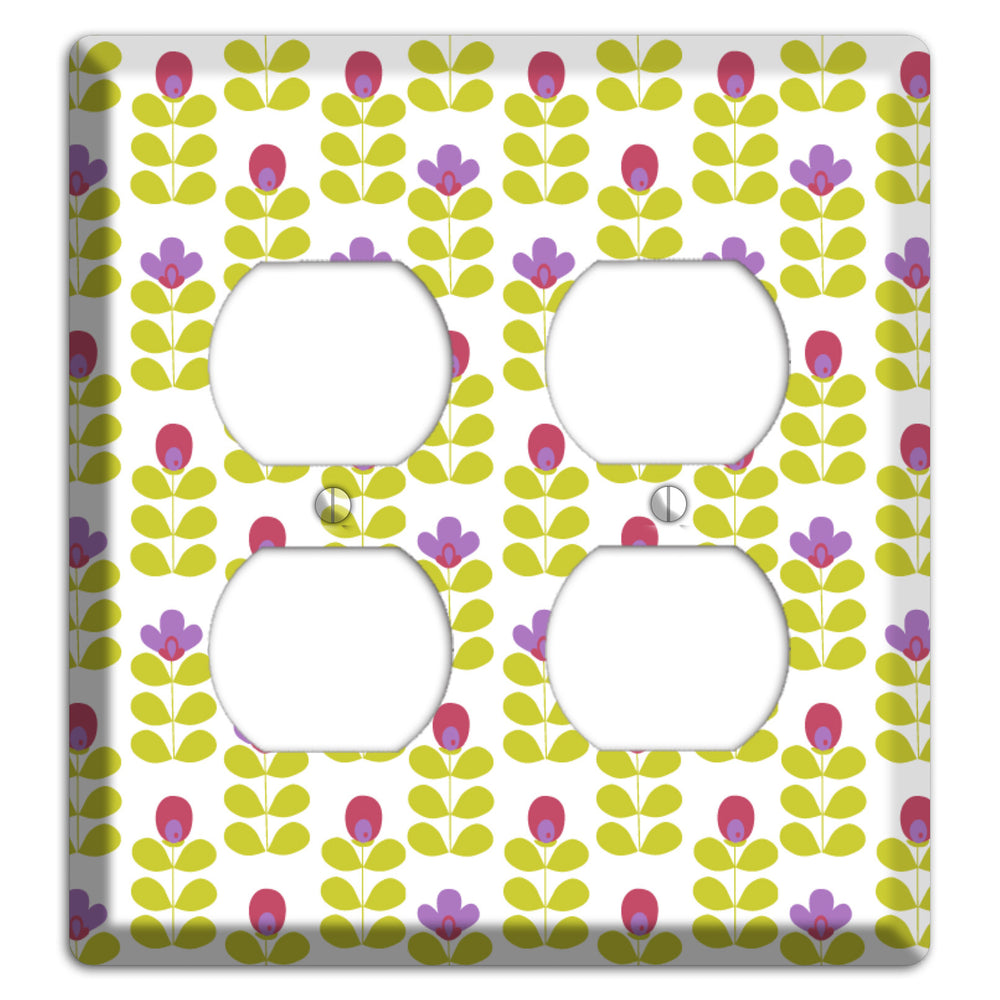 Yellow Small Sprouts 2 Duplex Wallplate