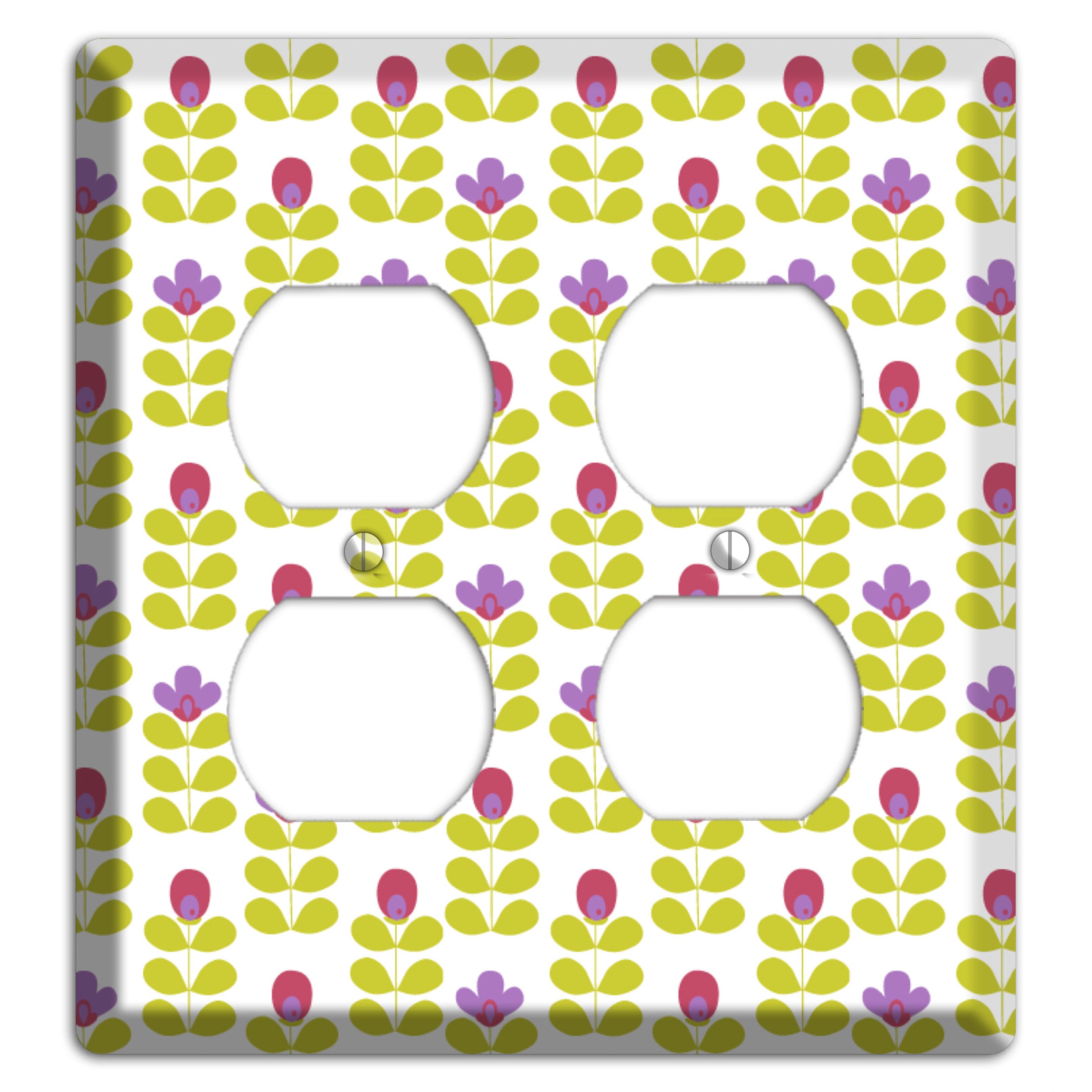 Yellow Small Sprouts 2 Duplex Wallplate