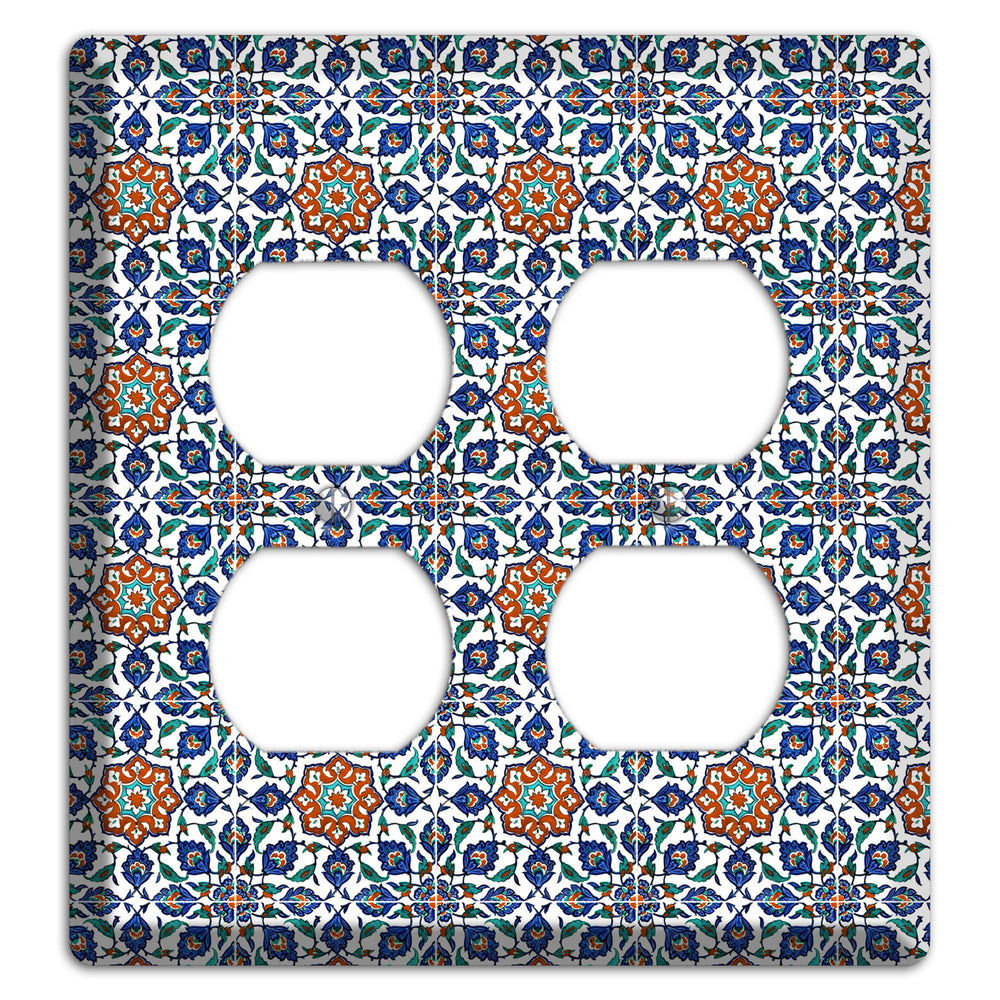 Ornate Floral Tile 2 Duplex Wallplate