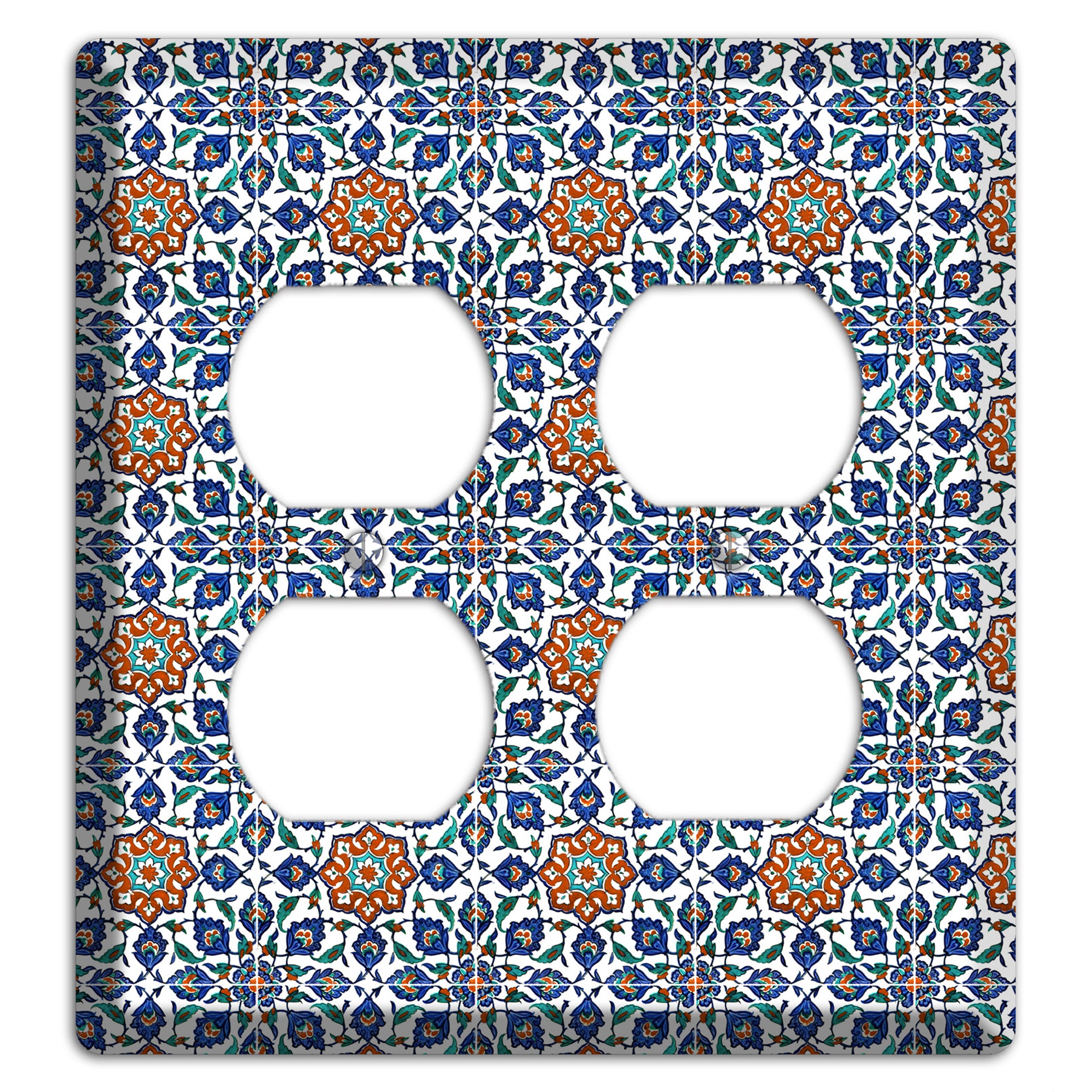Ornate Floral Tile 2 Duplex Wallplate