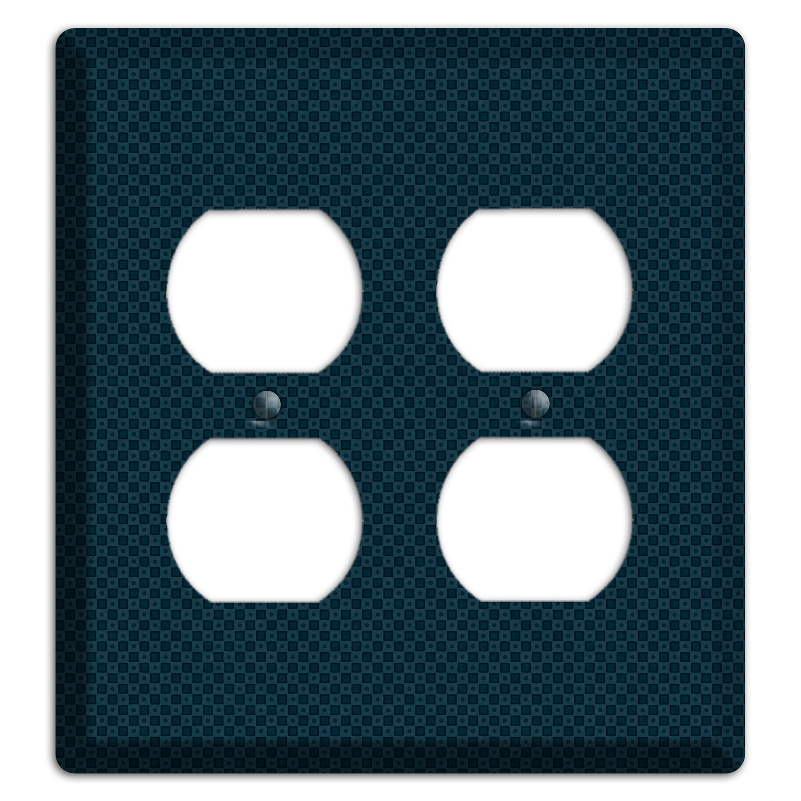 Navy Dots and Check 2 Duplex Wallplate