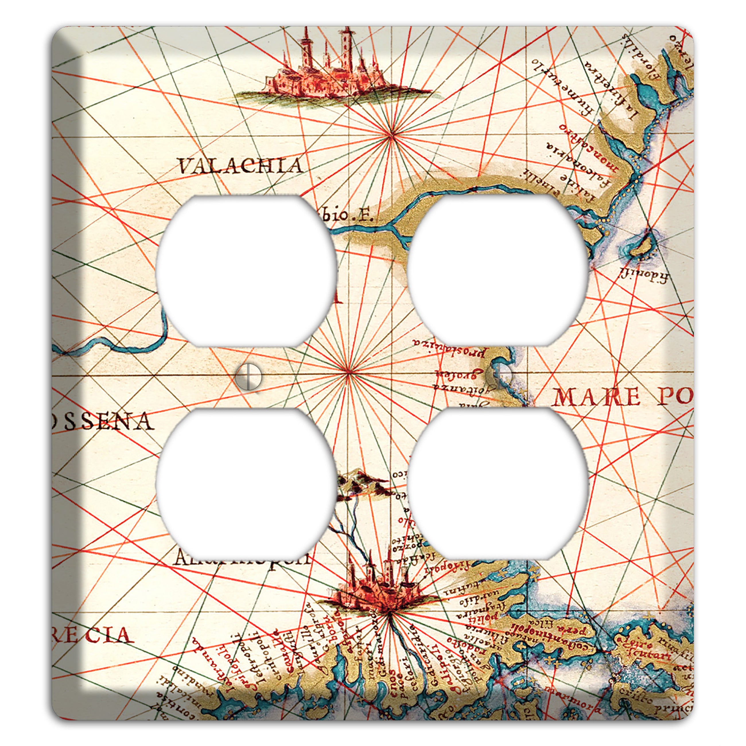 Map of Bulgaria 2 Duplex Wallplate