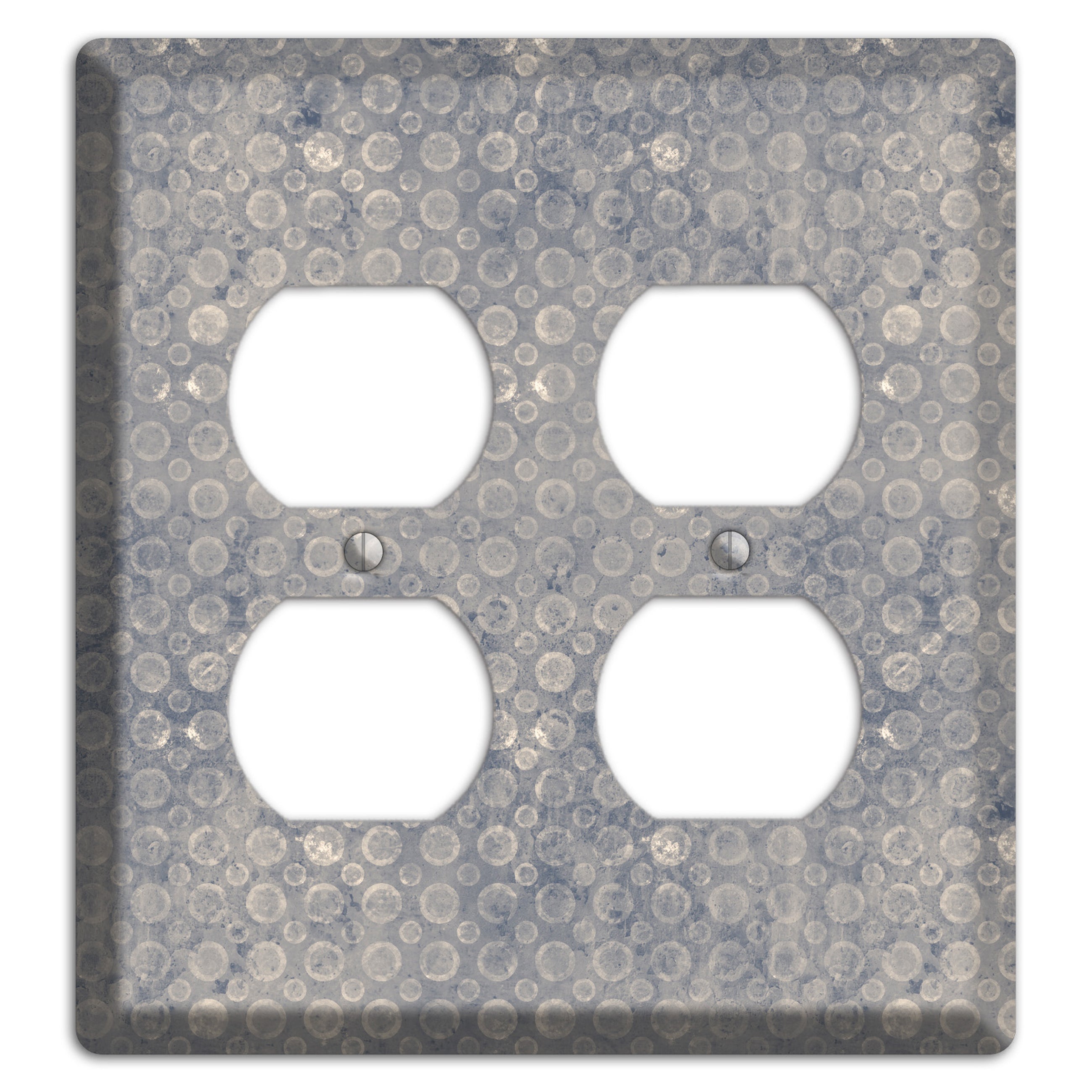 Grey Circles 2 Duplex Wallplate