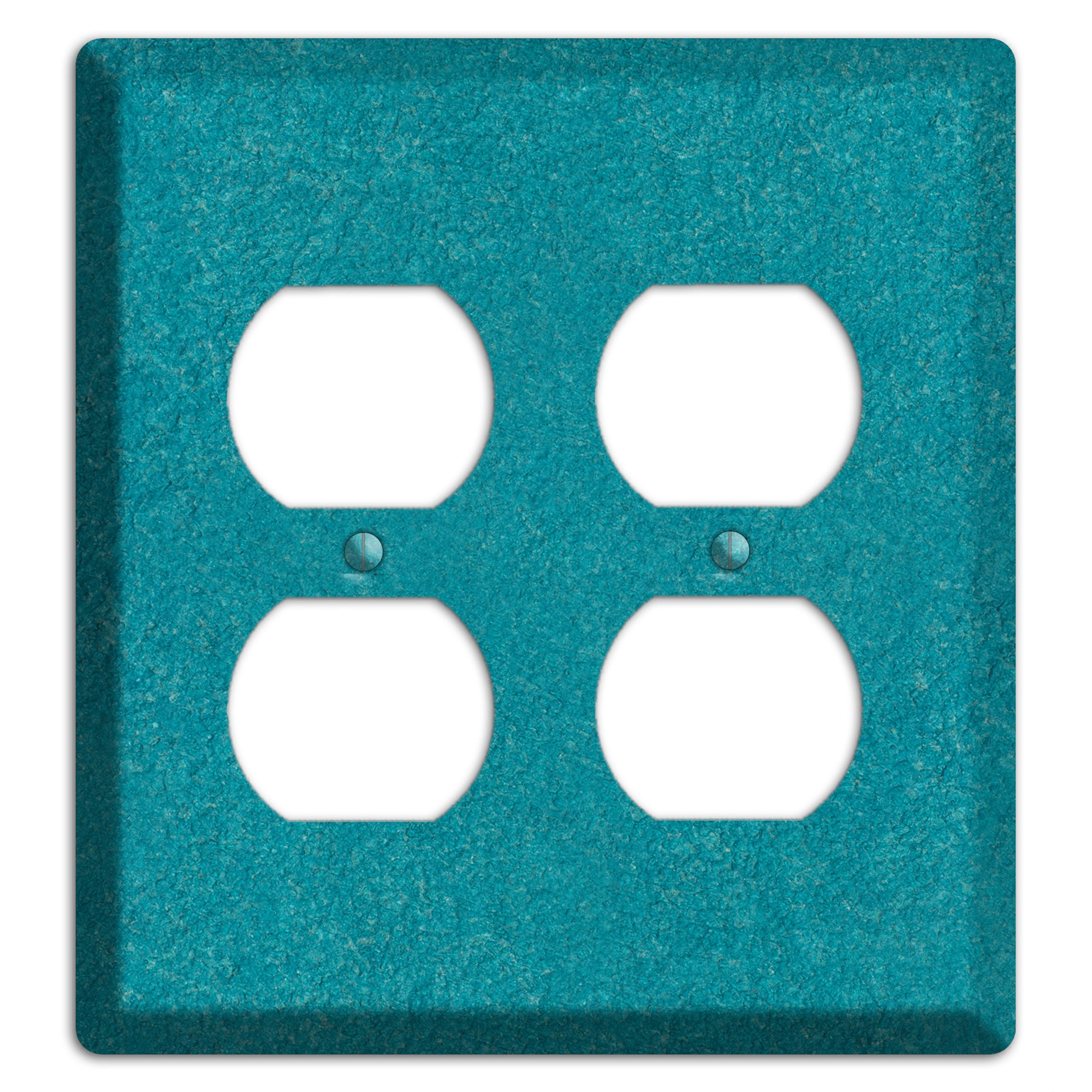 Stucco Teal 2 Duplex Wallplate