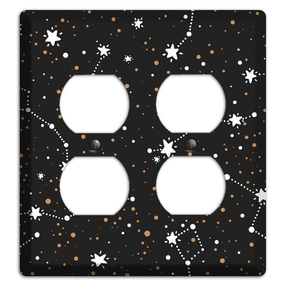 Constellations Black 2 Duplex Wallplate