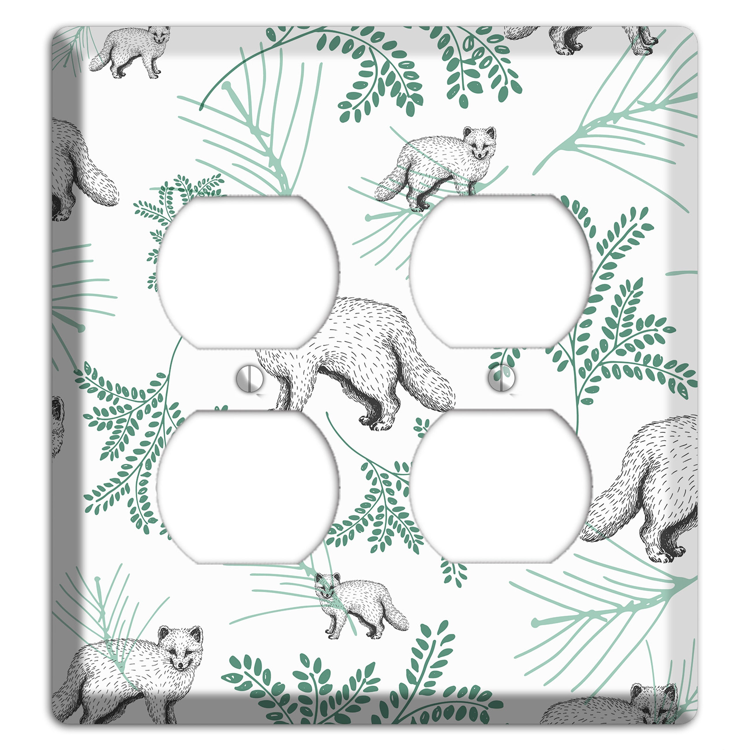 Wildlife Arctic Fox 2 Duplex Wallplate