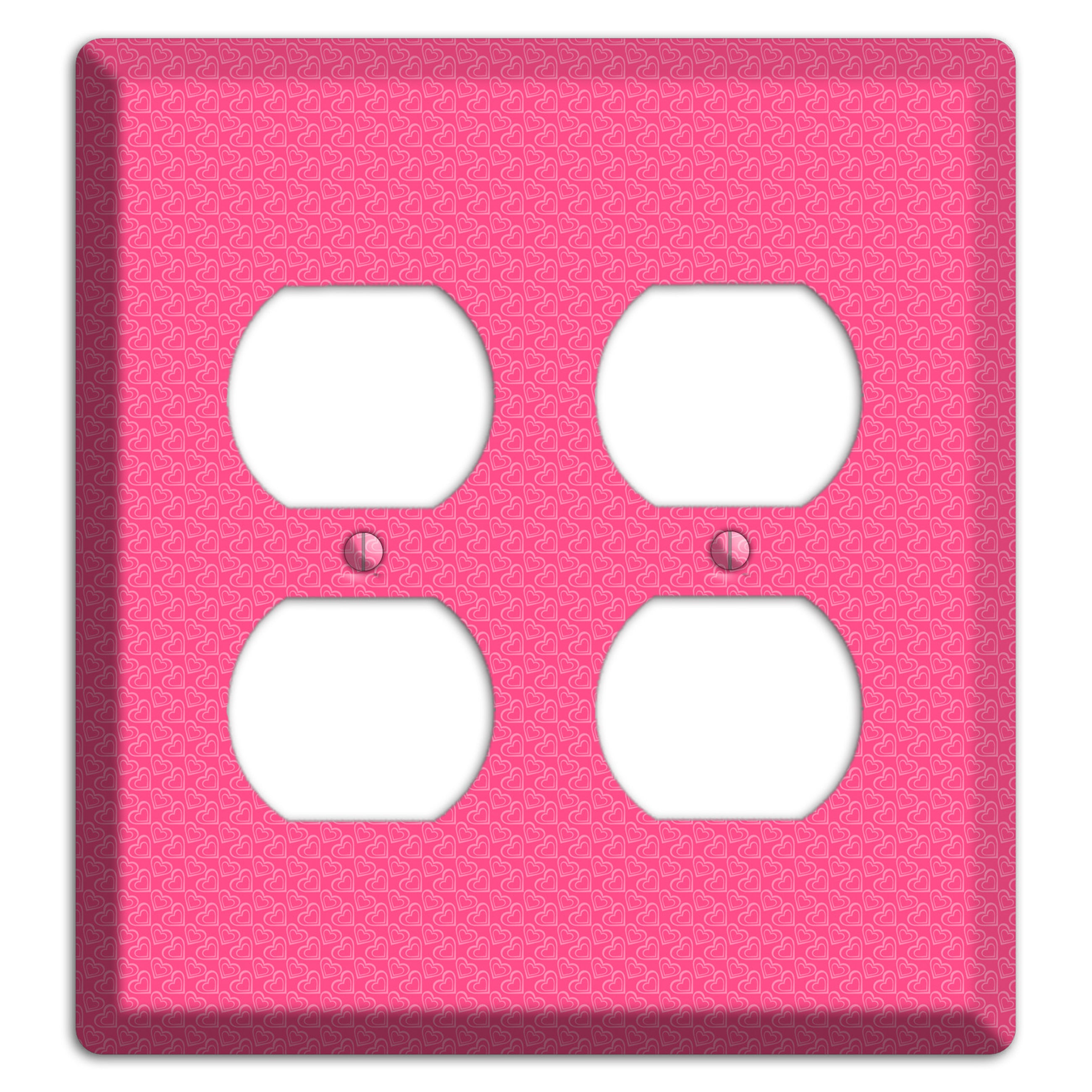 Tiny Pink Hearts 2 Duplex Wallplate
