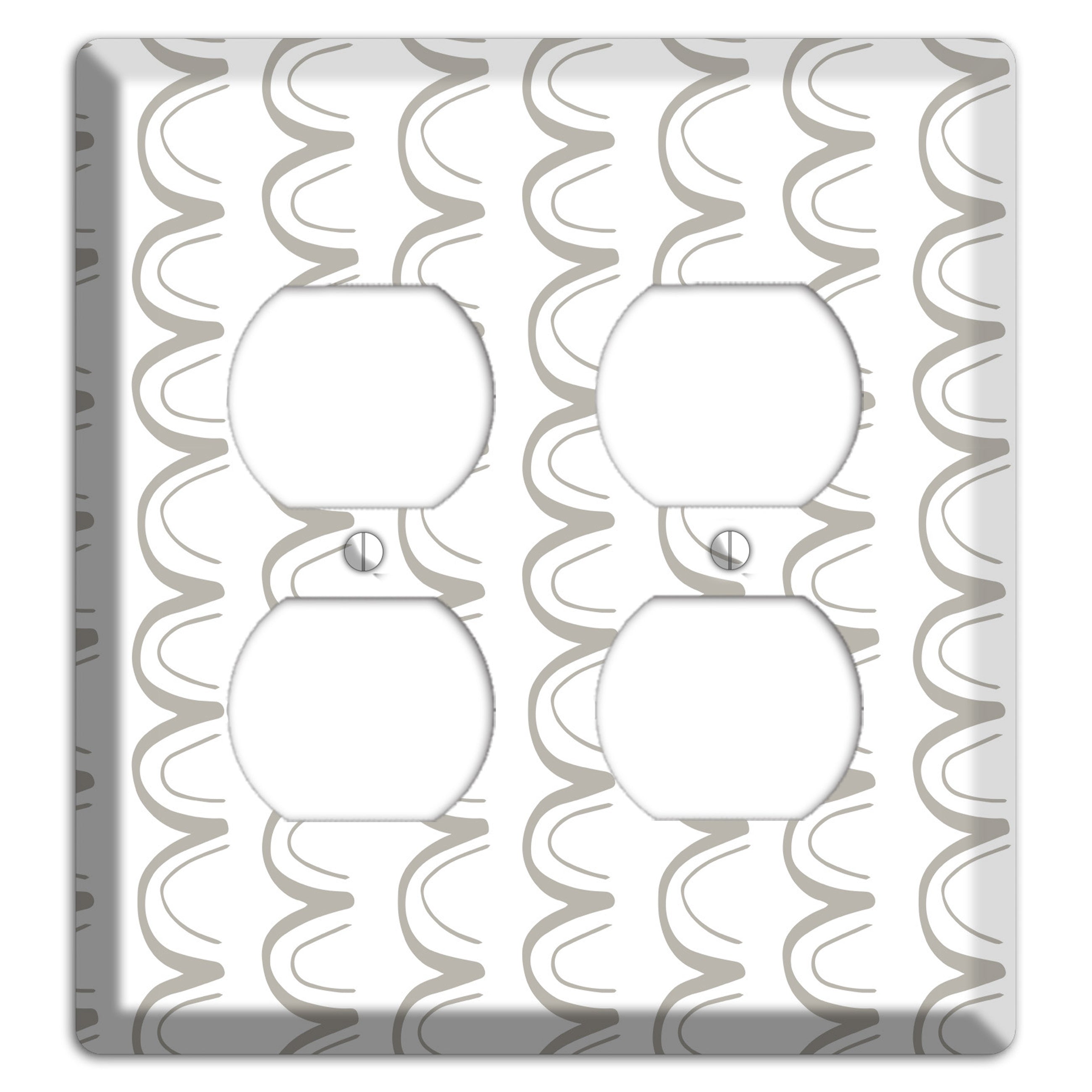 Simple Scandanavian Style T 2 Duplex Wallplate