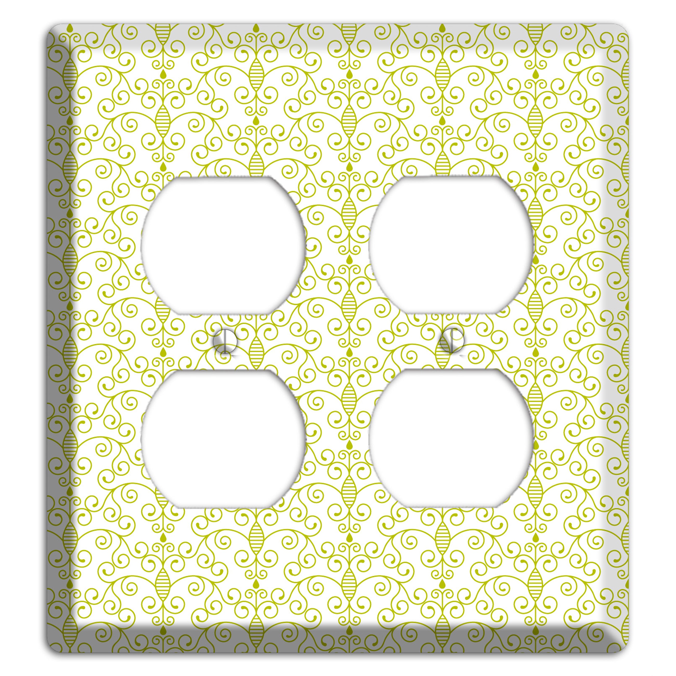 Olive Toile Half Drop 2 Duplex Wallplate