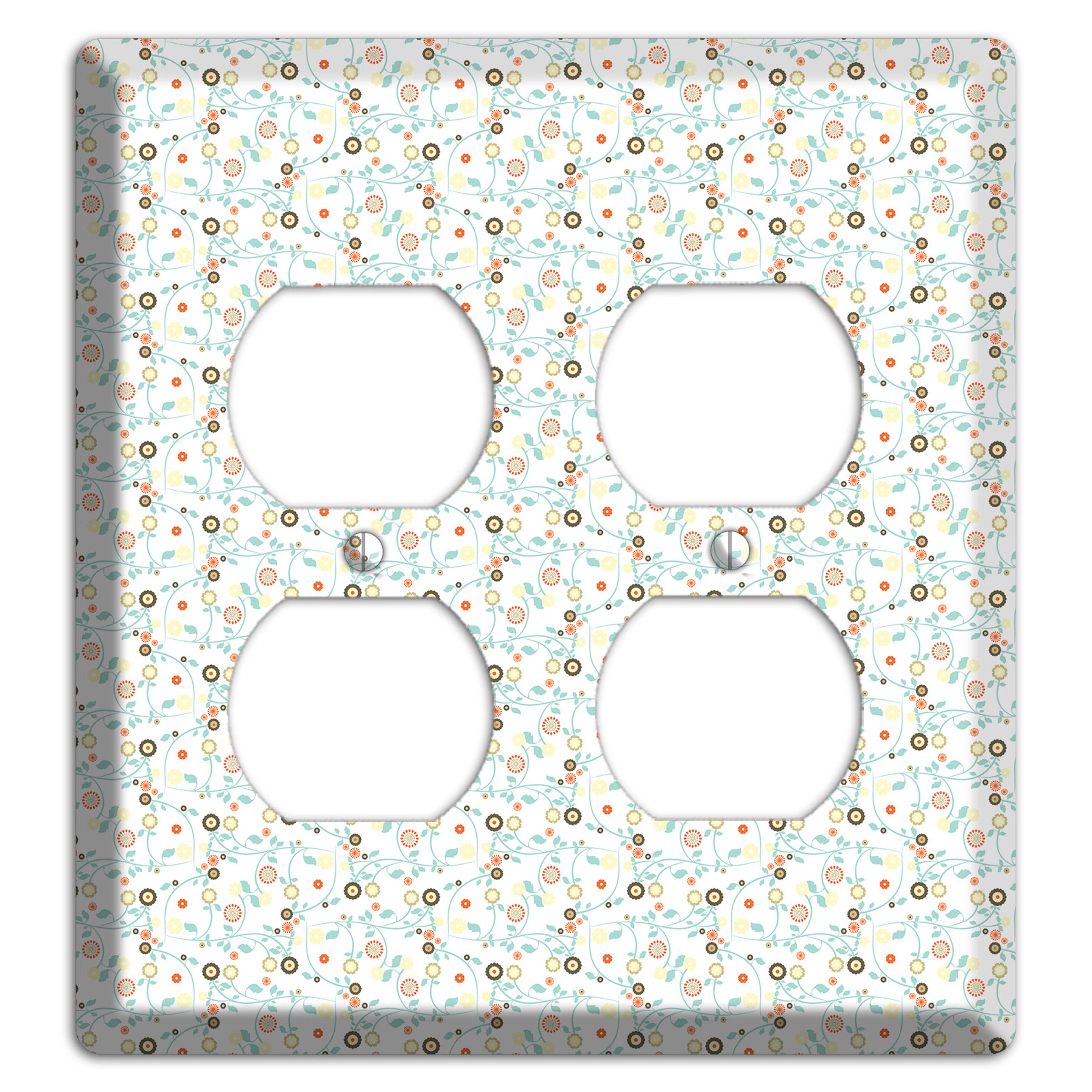 Small Cute Flowers 2 Duplex Wallplate