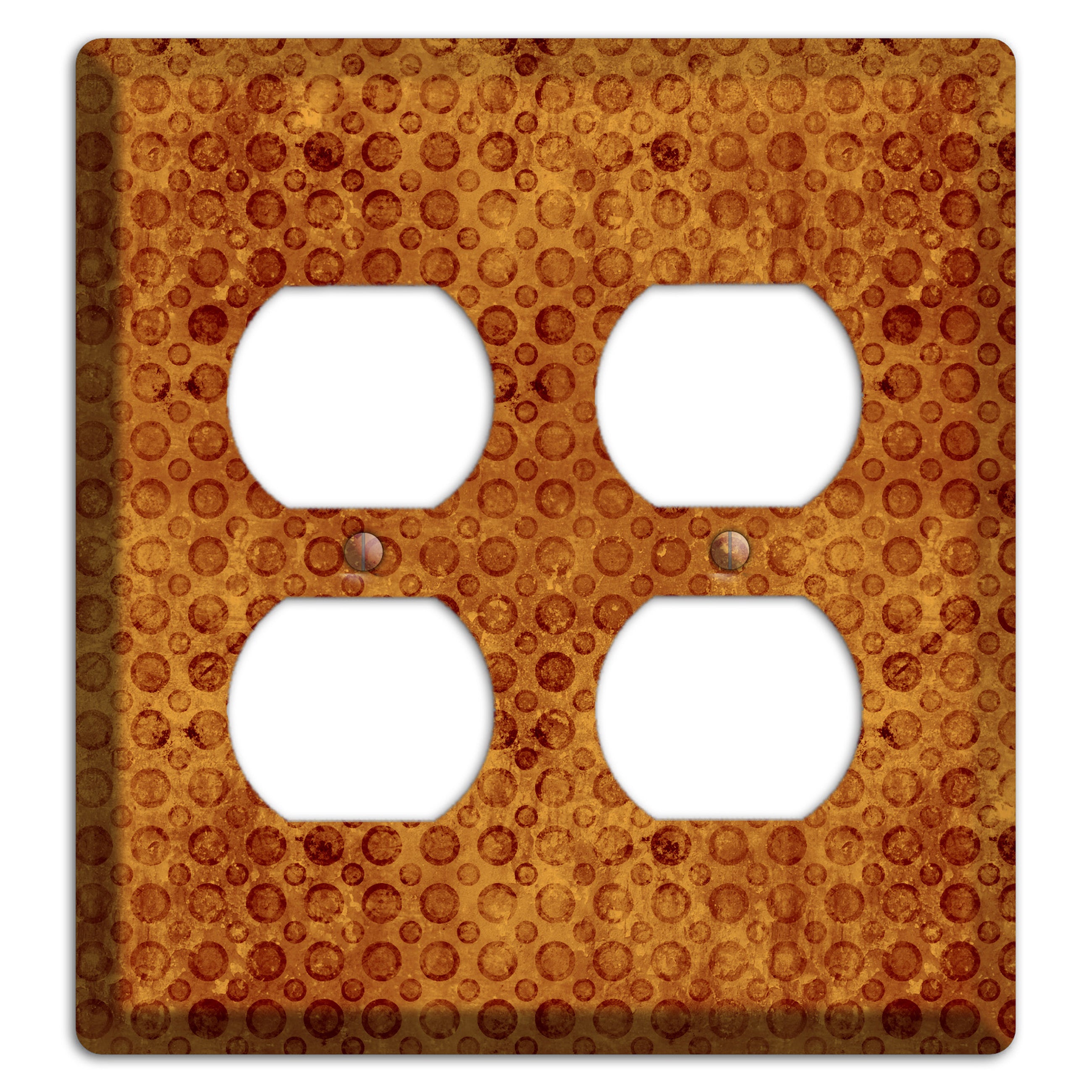 Maroon Circles 2 Duplex Wallplate