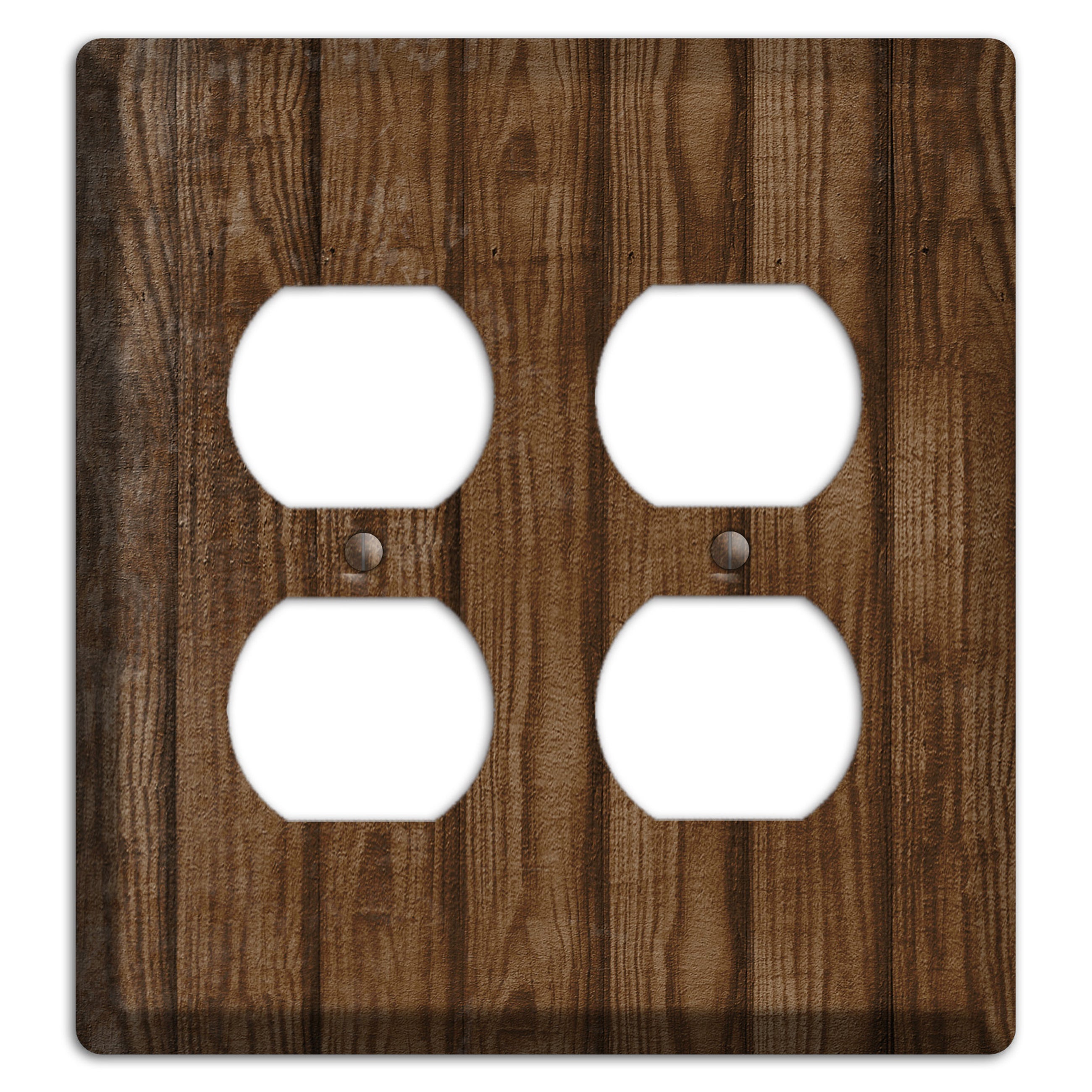 Spice Weathered Wood 2 Duplex Wallplate
