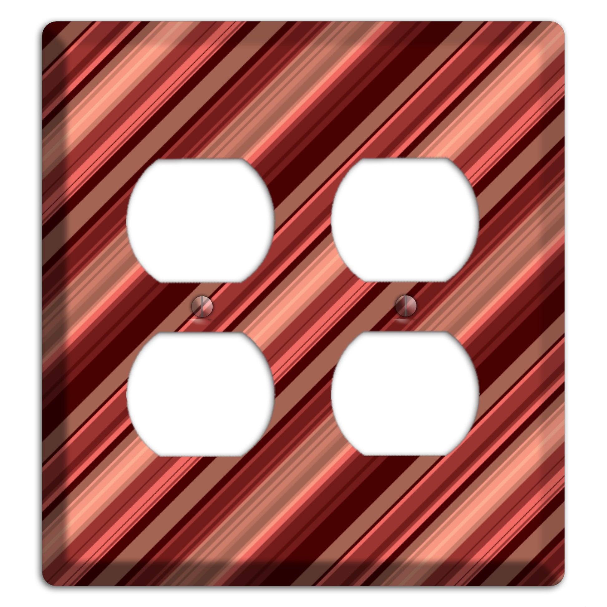 Red Stripes 2 Duplex Wallplate