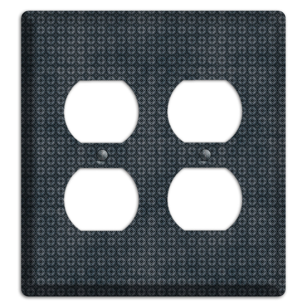 Multi Black and Grey Arabesque 2 Duplex Wallplate