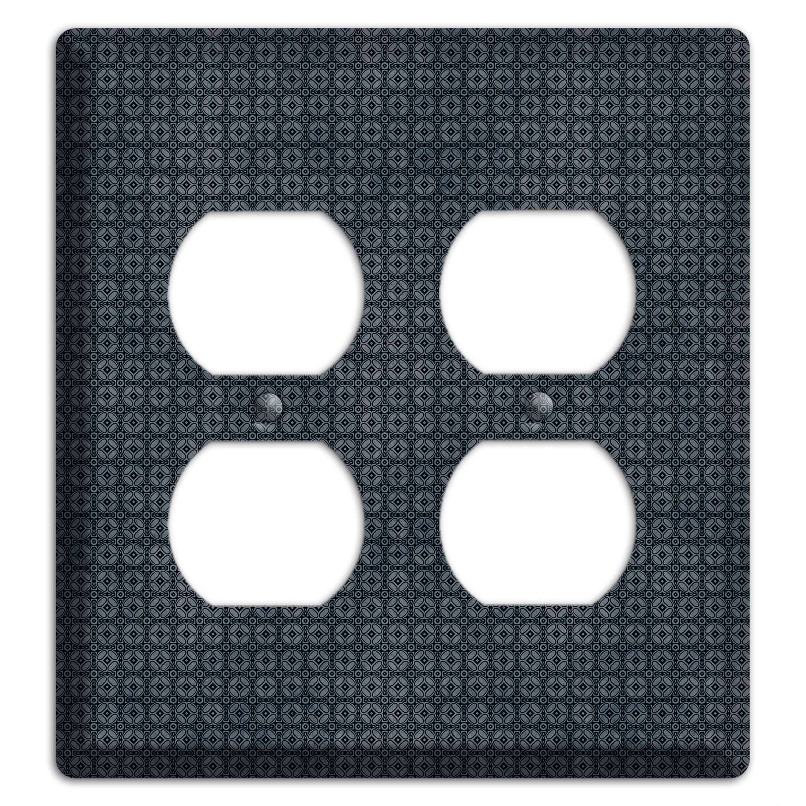 Multi Black and Grey Arabesque 2 Duplex Wallplate