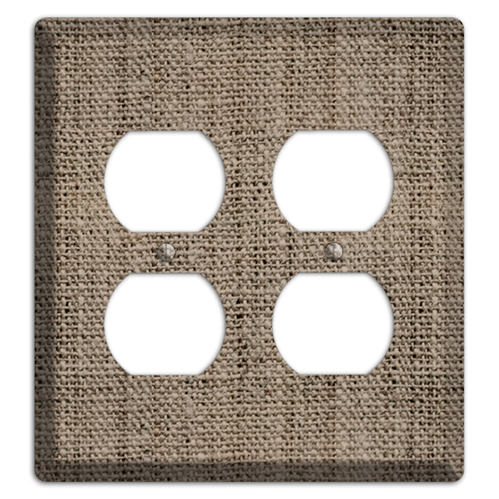 Sand Dune Burlap 2 Duplex Wallplate