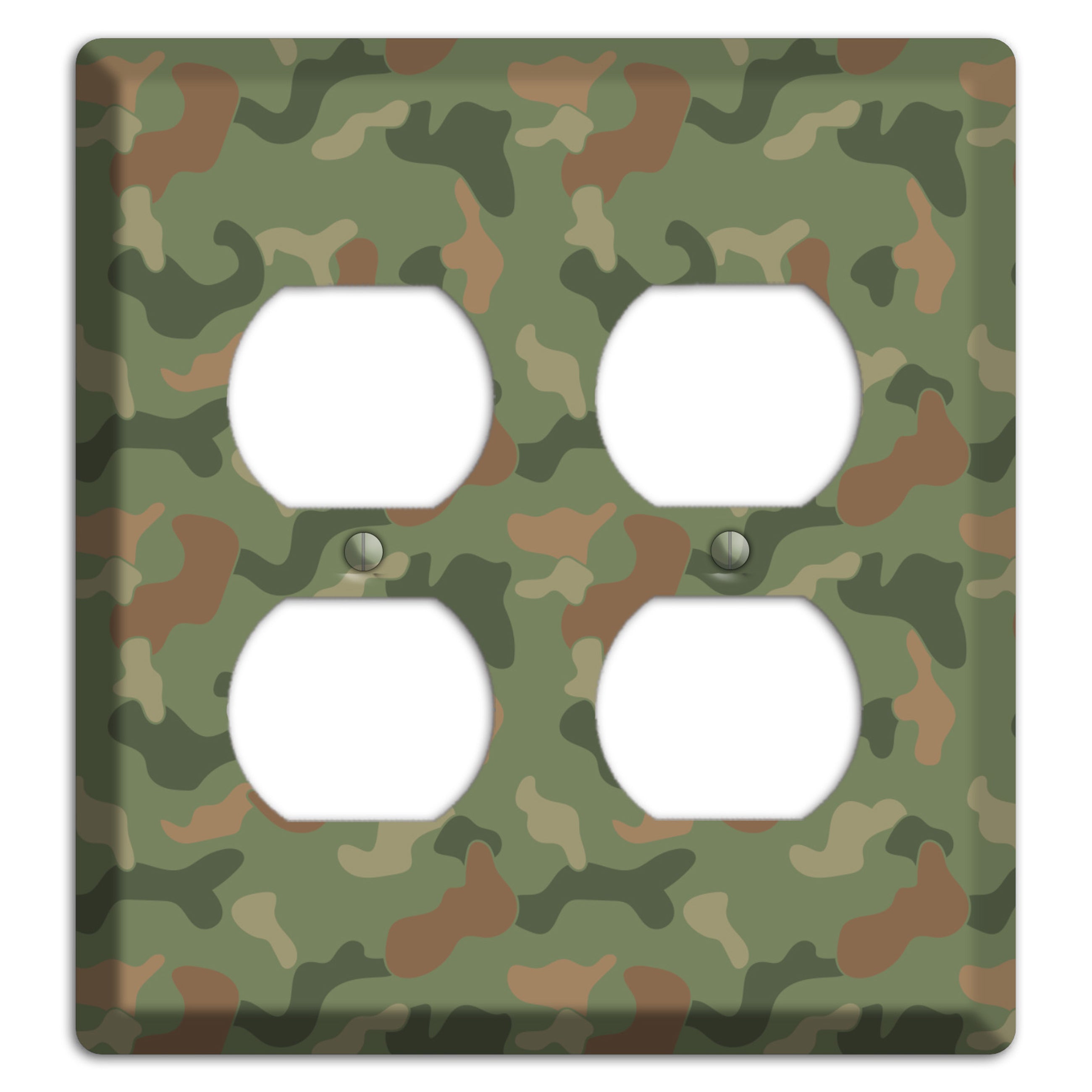 Jungle Green Camo 2 Duplex Wallplate