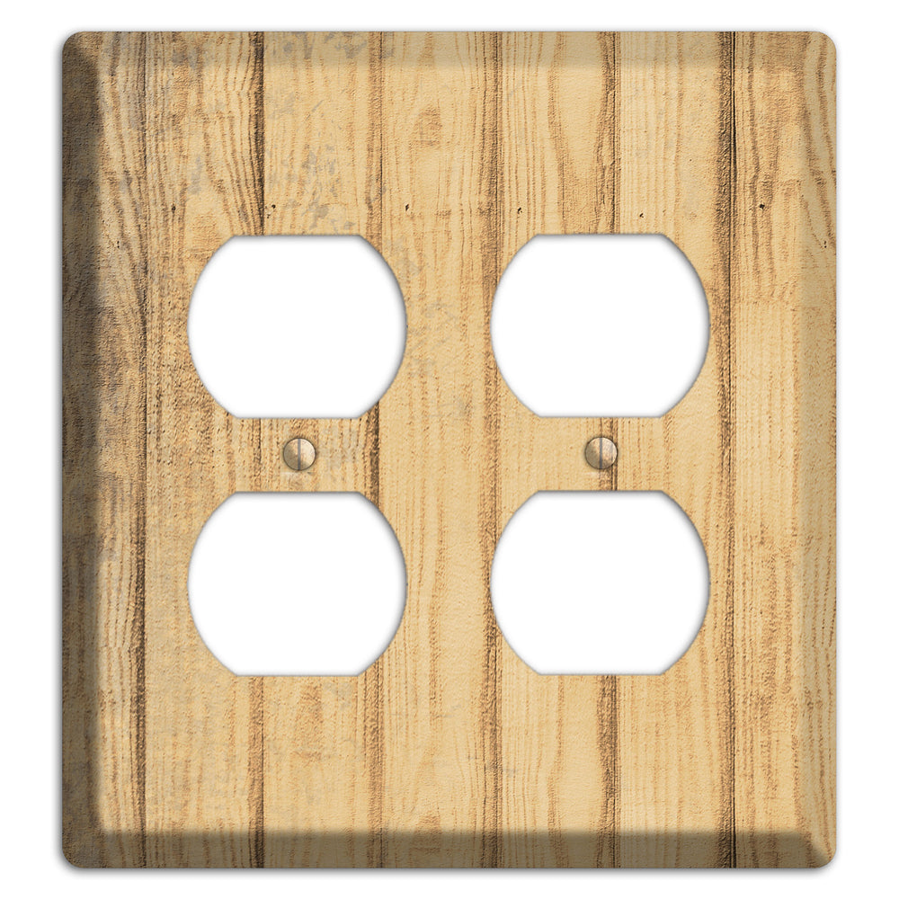 Twine Weathered Wood 2 Duplex Wallplate