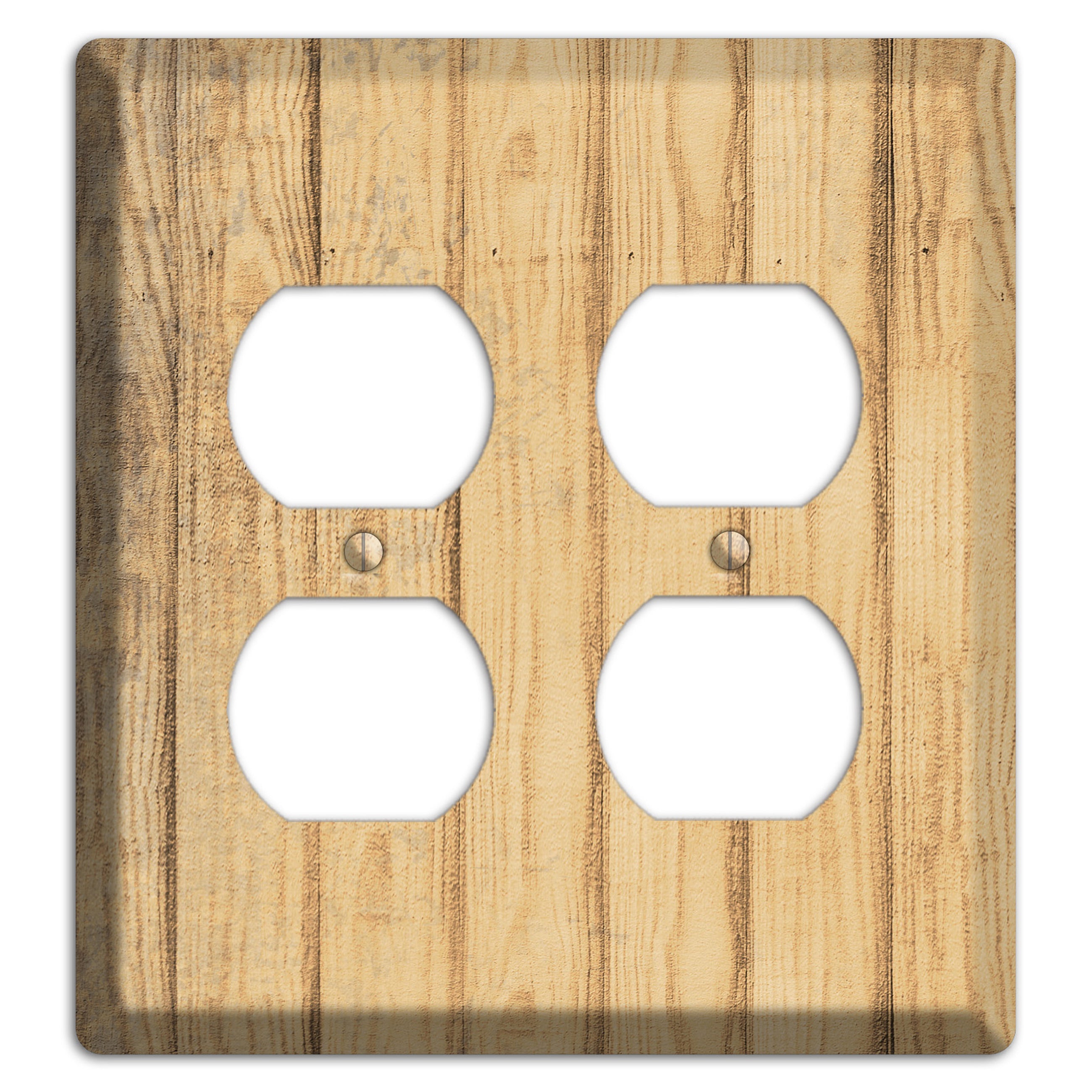 Twine Weathered Wood 2 Duplex Wallplate