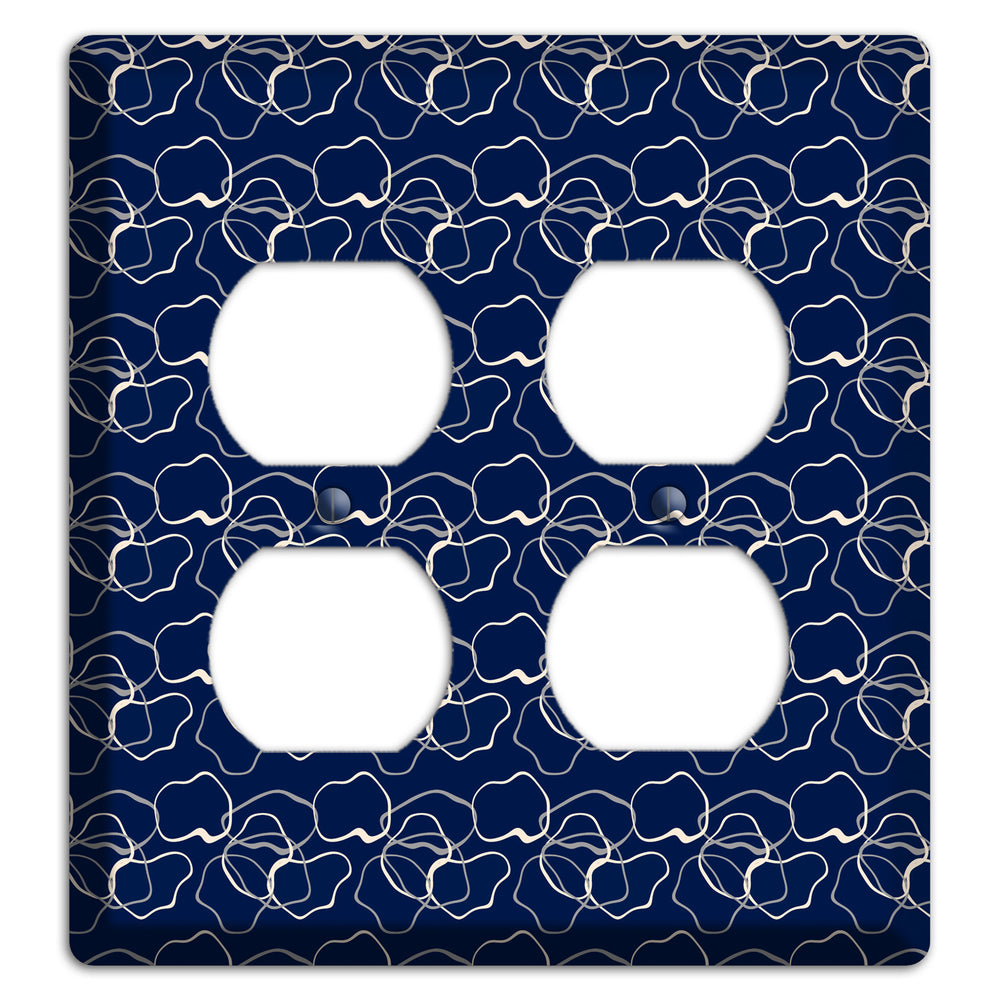 Blue with Irregular Circles 2 Duplex Wallplate