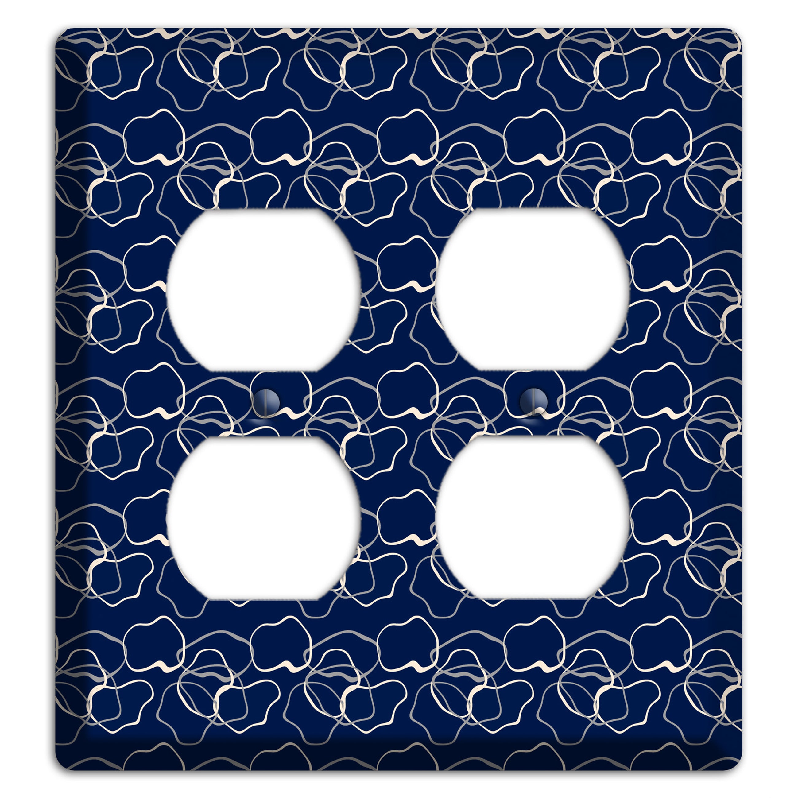 Blue with Irregular Circles 2 Duplex Wallplate