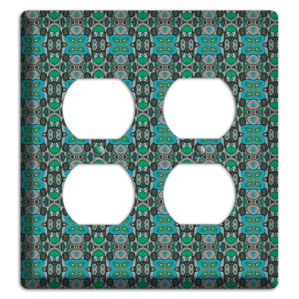 Green Tapestry 2 Duplex Wallplate