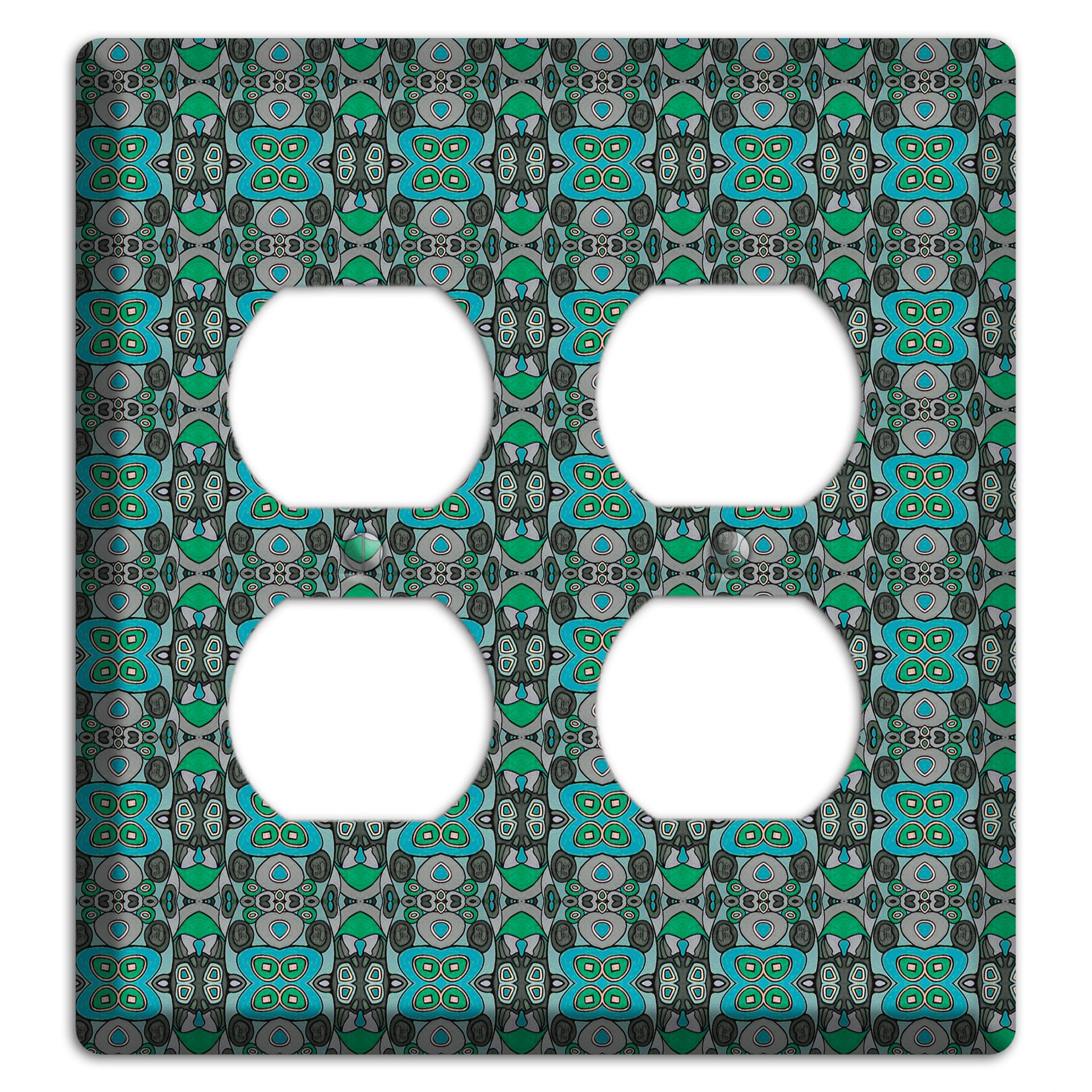 Green Tapestry 2 Duplex Wallplate
