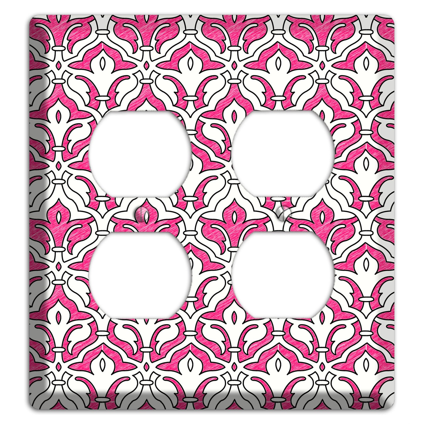 Pink Scallop Tapestry 2 Duplex Wallplate