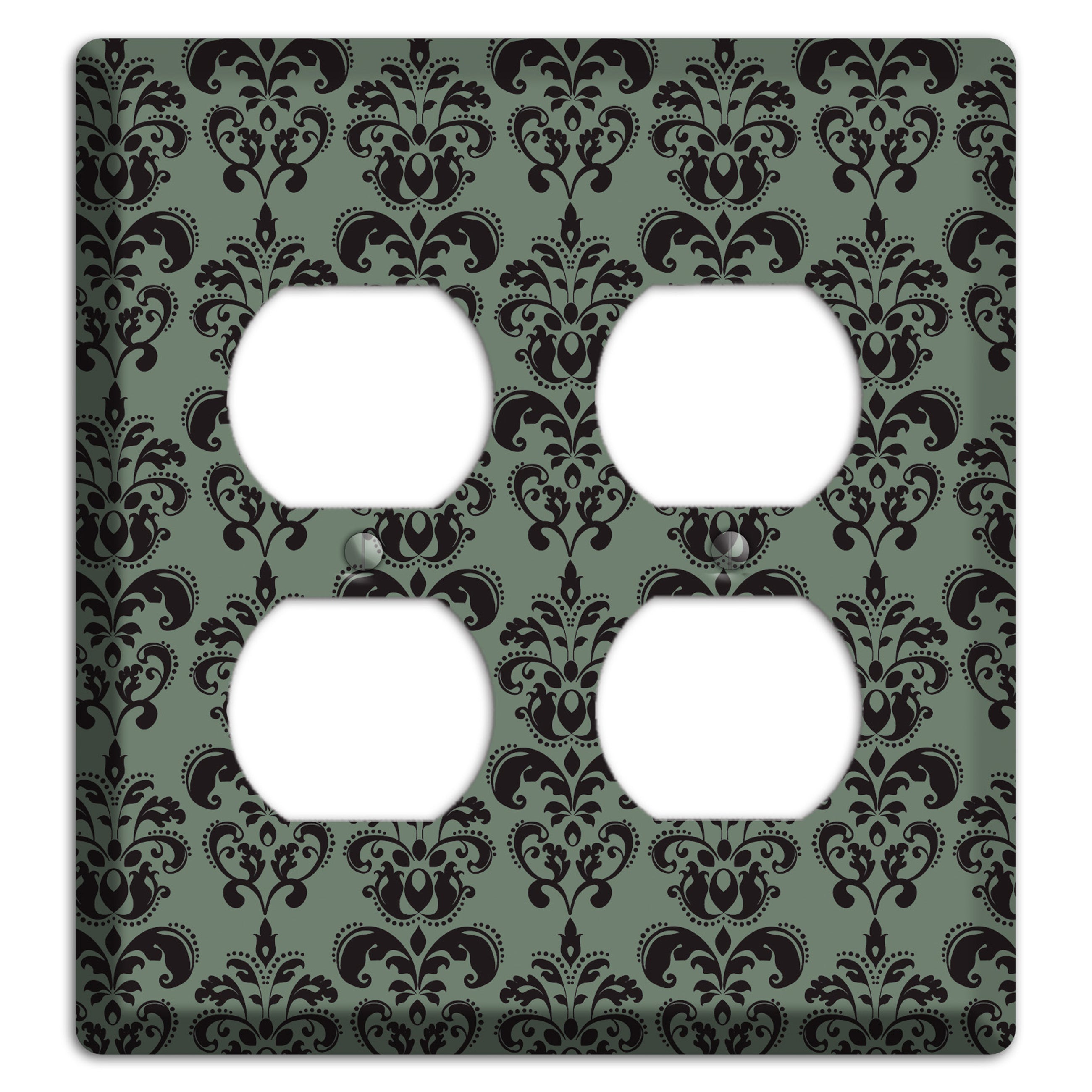 Moss Cartouche Half Drop 2 Duplex Wallplate