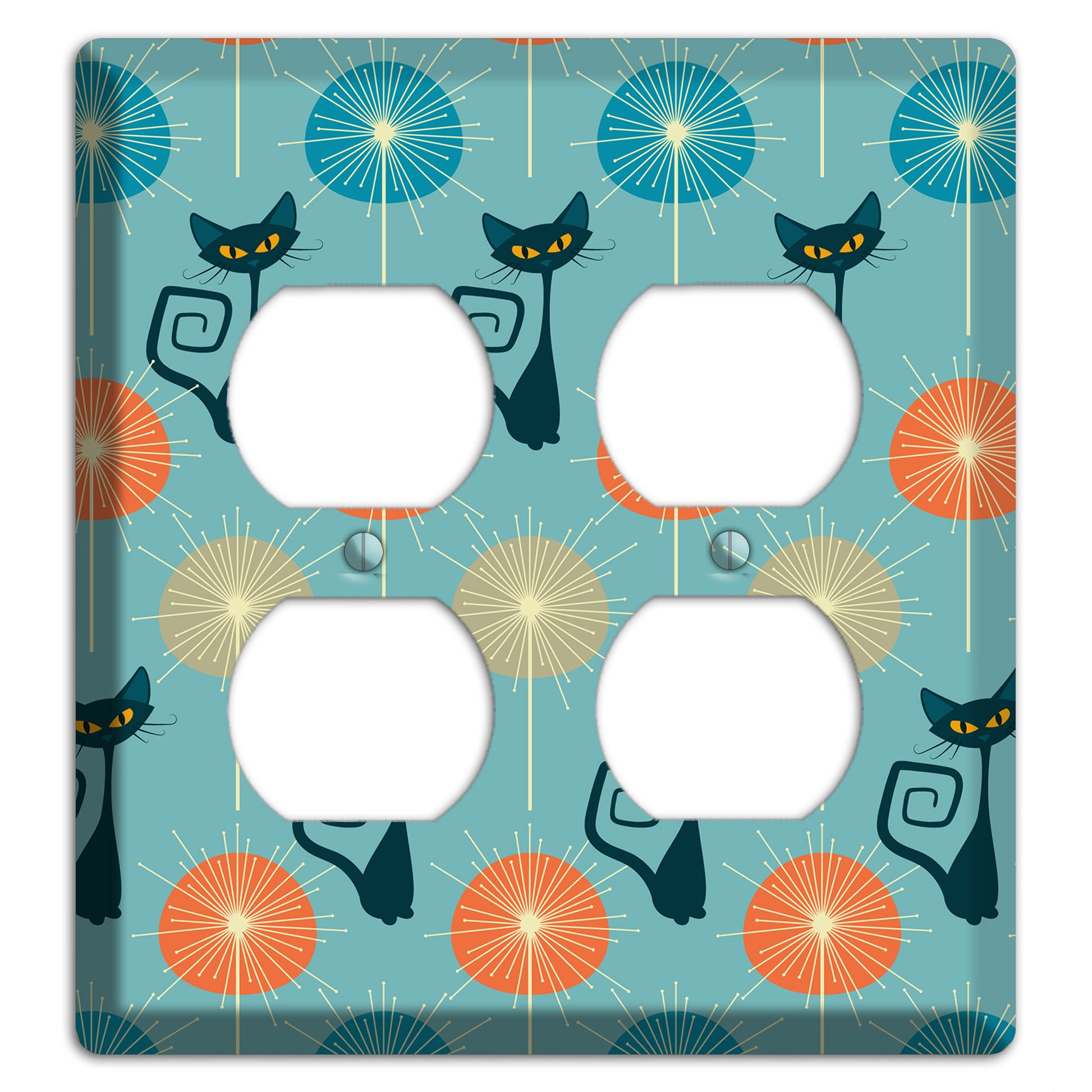 Atomic Burst Kitties 2 Duplex Wallplate