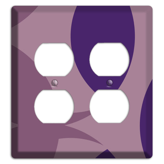 Purple Abstract 2 Duplex Wallplate