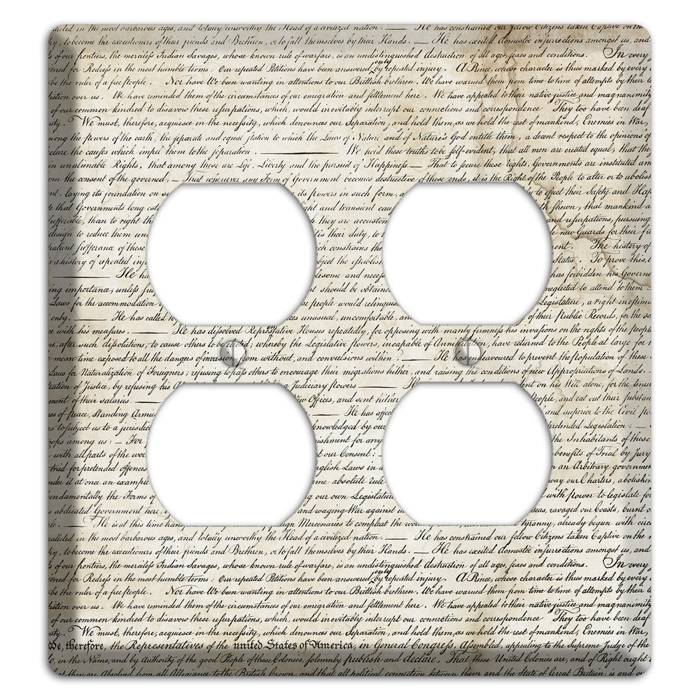 Stained Script 2 Duplex Wallplate