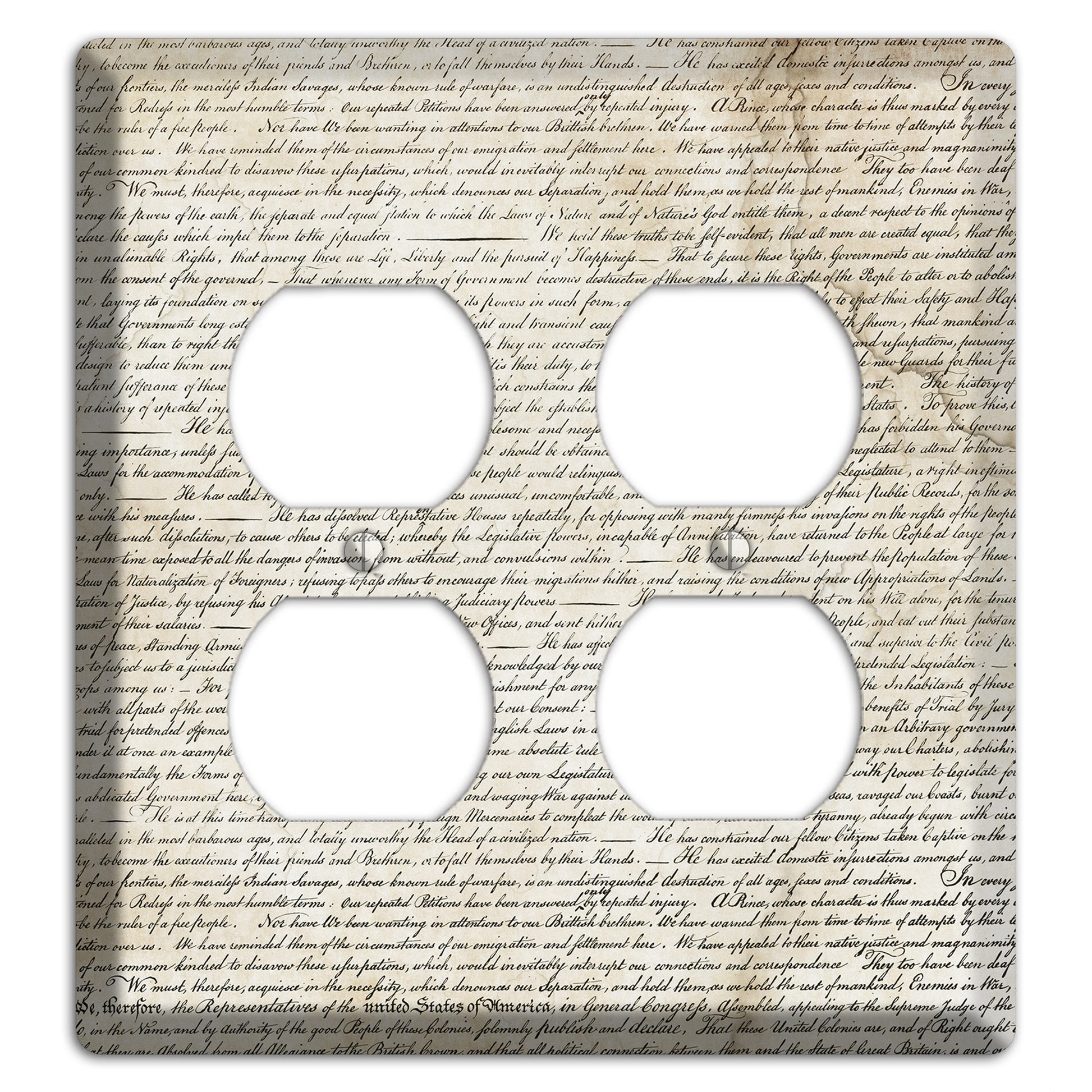 Stained Script 2 Duplex Wallplate