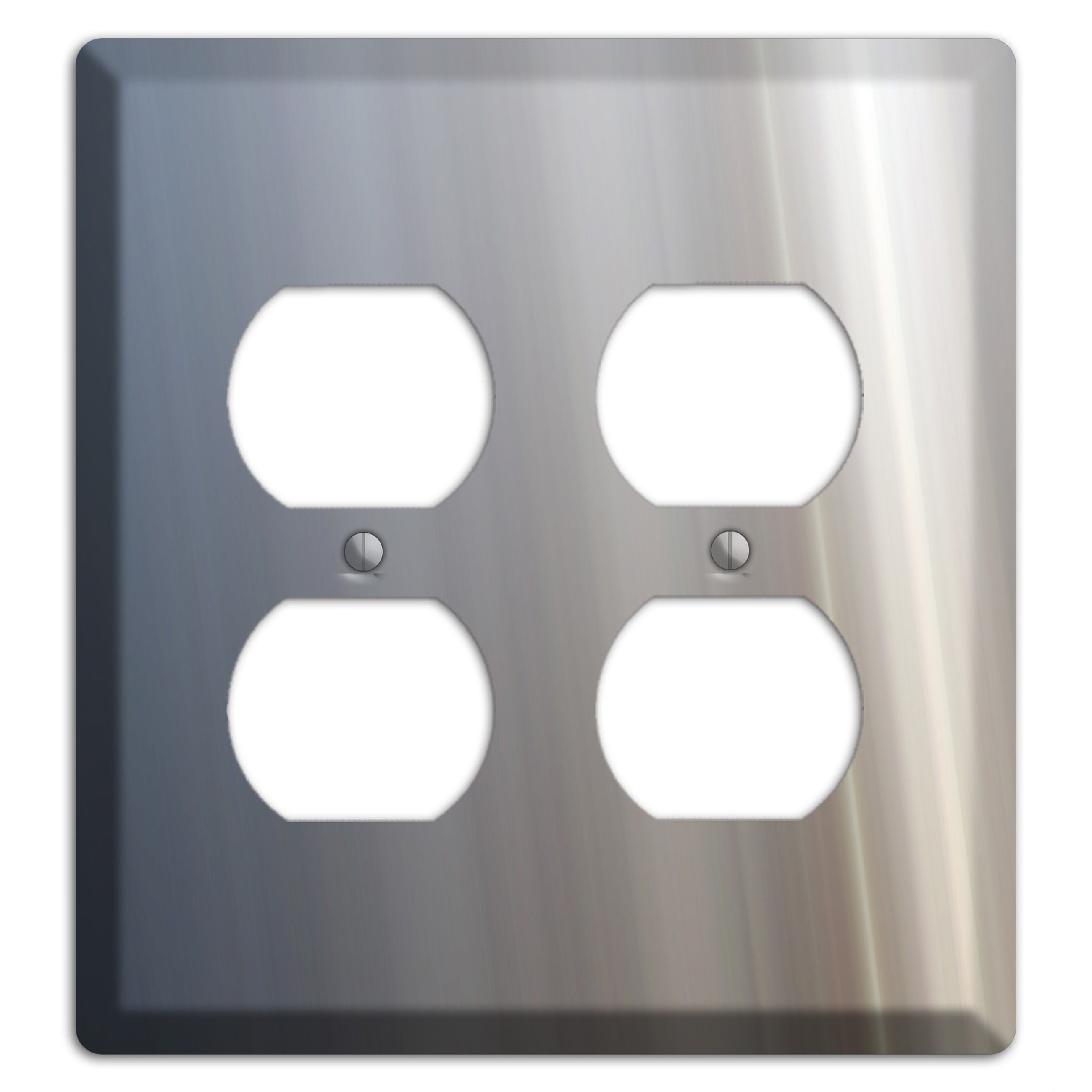 White with Blue Retro Burst 2 Duplex Wallplate