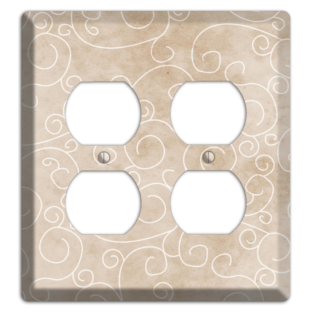 Wafer Neutral Texture 2 Duplex Wallplate
