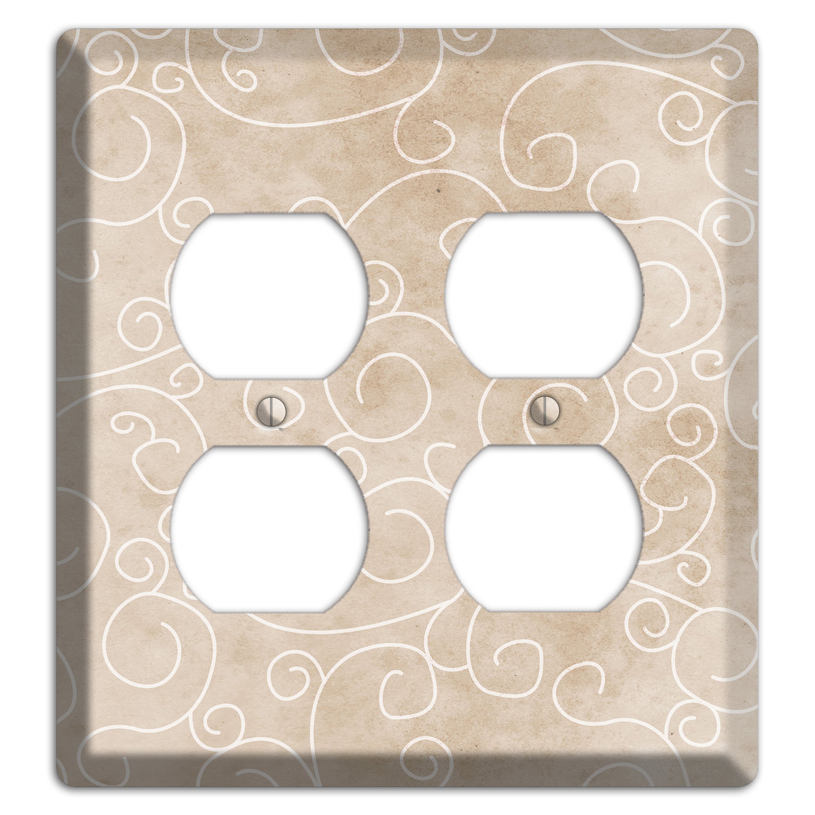 Wafer Neutral Texture 2 Duplex Wallplate